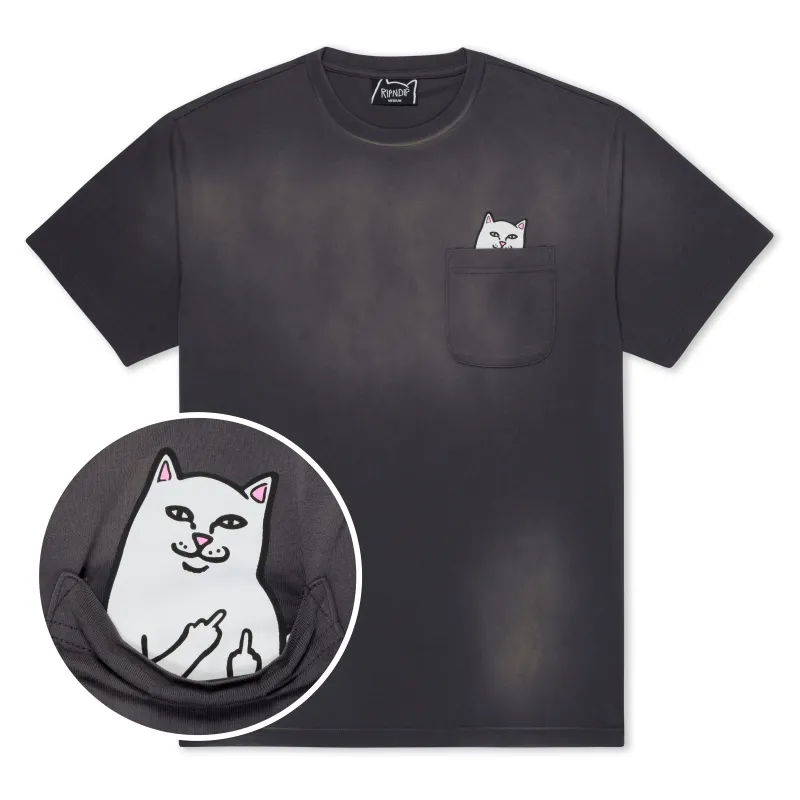 Lord Nermal Pocket Tee (Charcoal Vintage Wash) sold by Ripndip