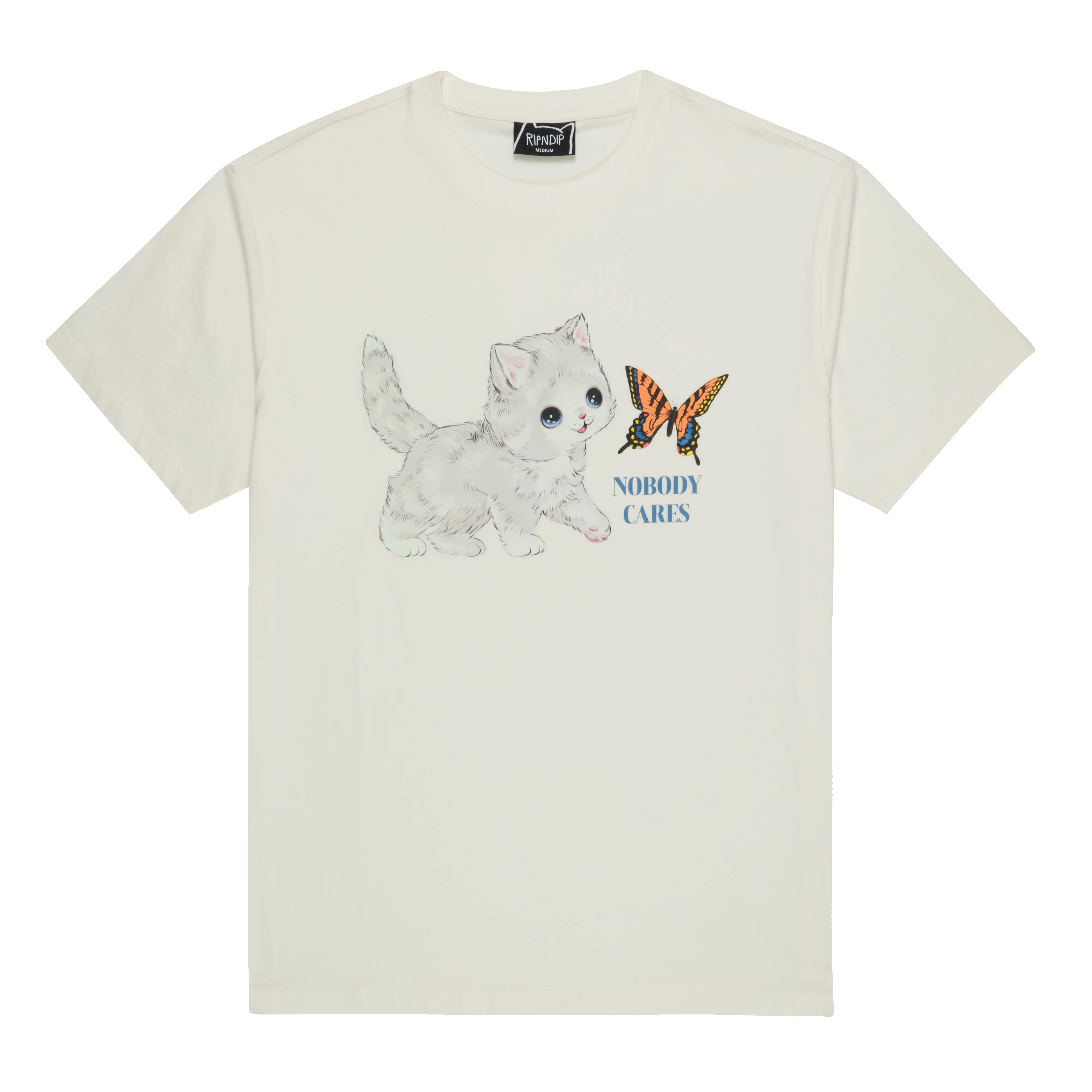 Nobody Cares Tee (Bone) sold by Ripndip