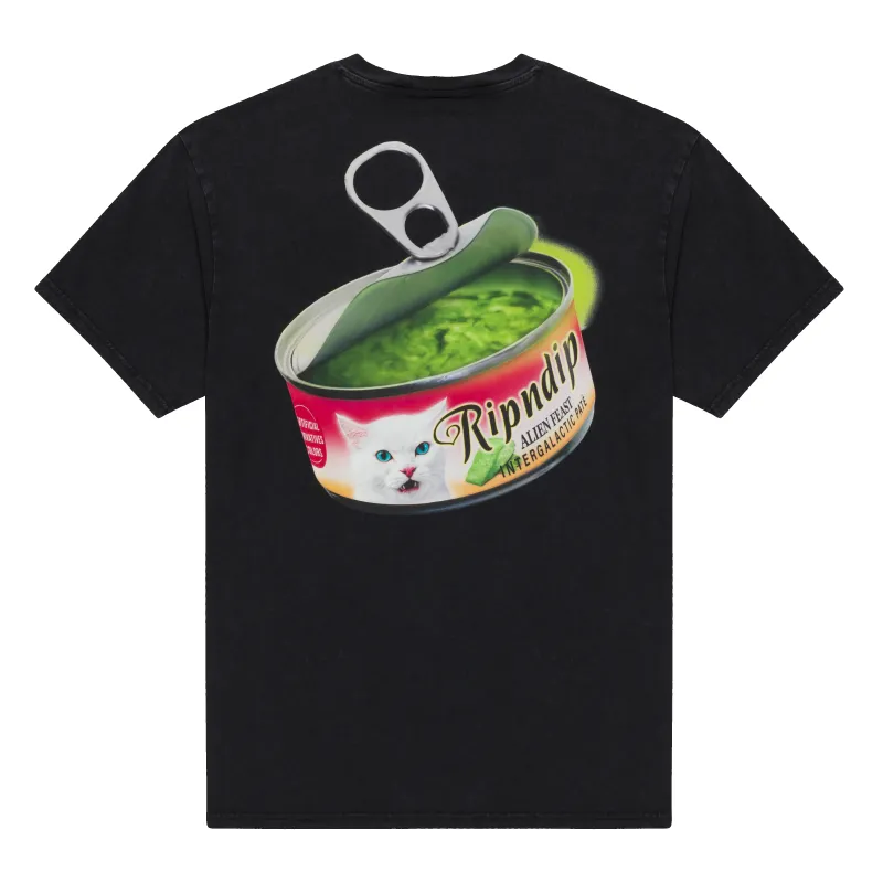 Gourmet Cat Food Tee (Black Vintage Wash) sold by Ripndip