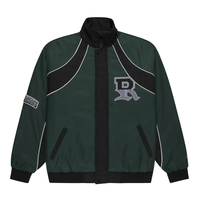 RIPNDIP Athletics Race Jacket (Hunter Green / Black) sold by Ripndip