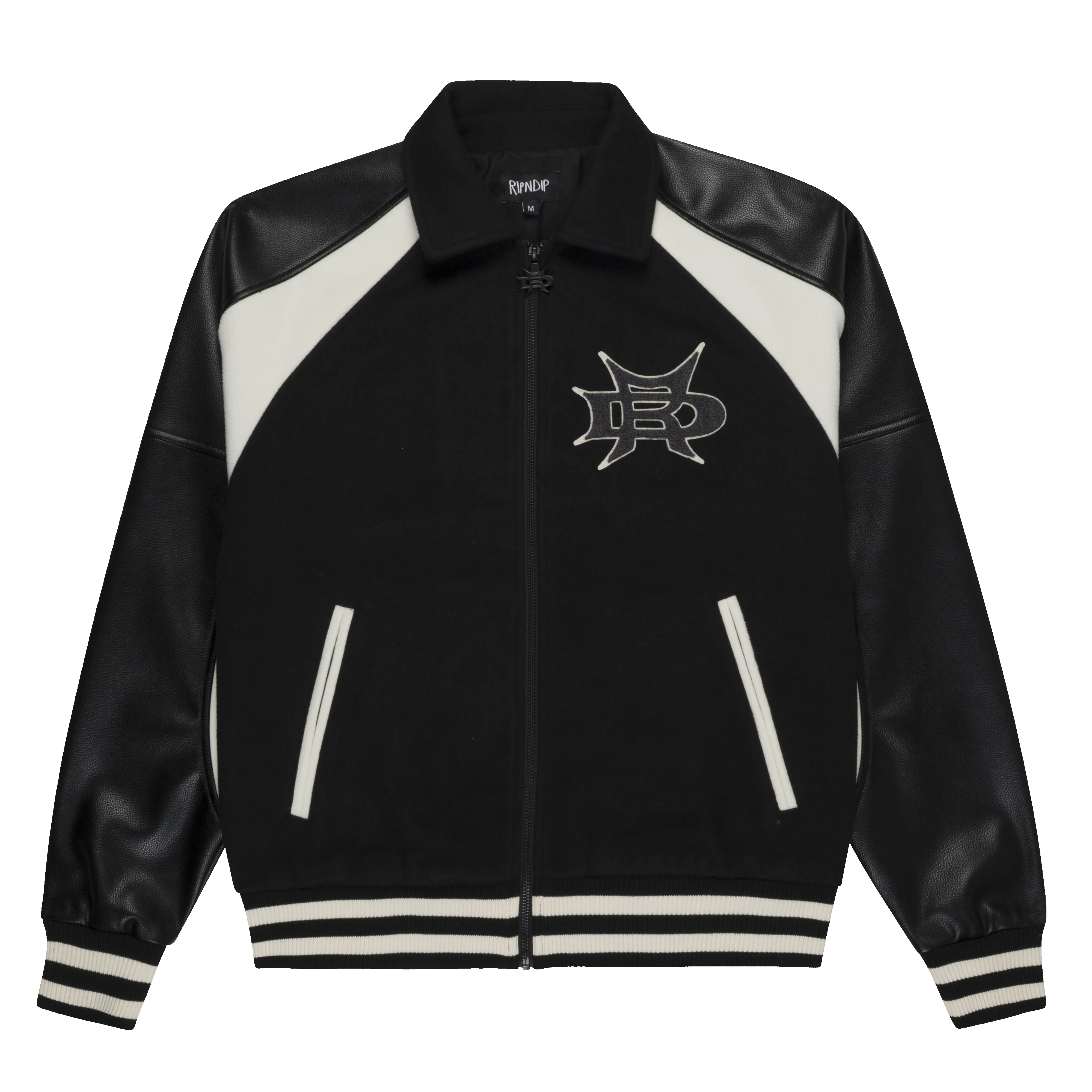 Luther Leather Jacket (Black / Sand) sold by Ripndip