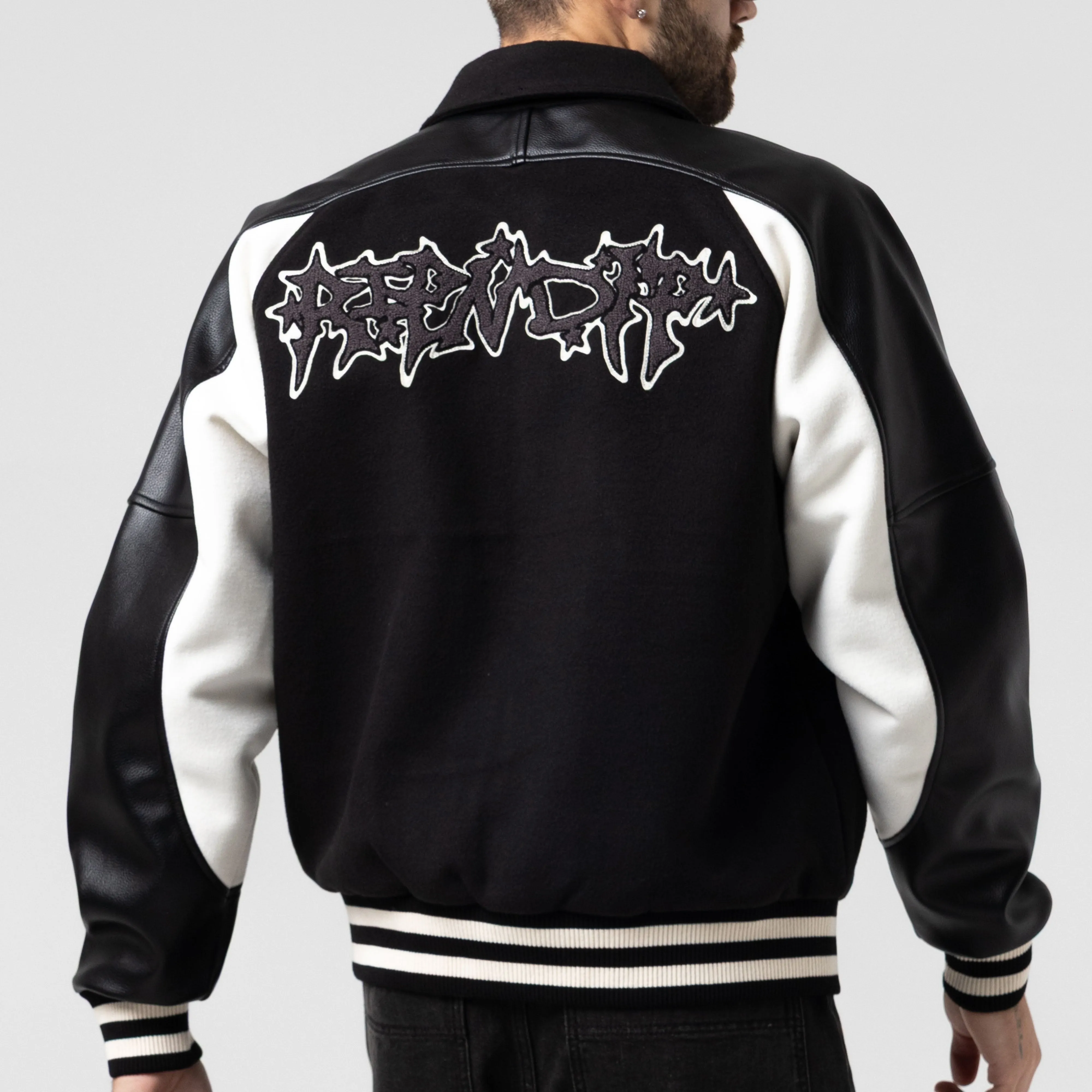 Luther Leather Jacket (Black / Sand) sold by Ripndip product image thumbnail 2