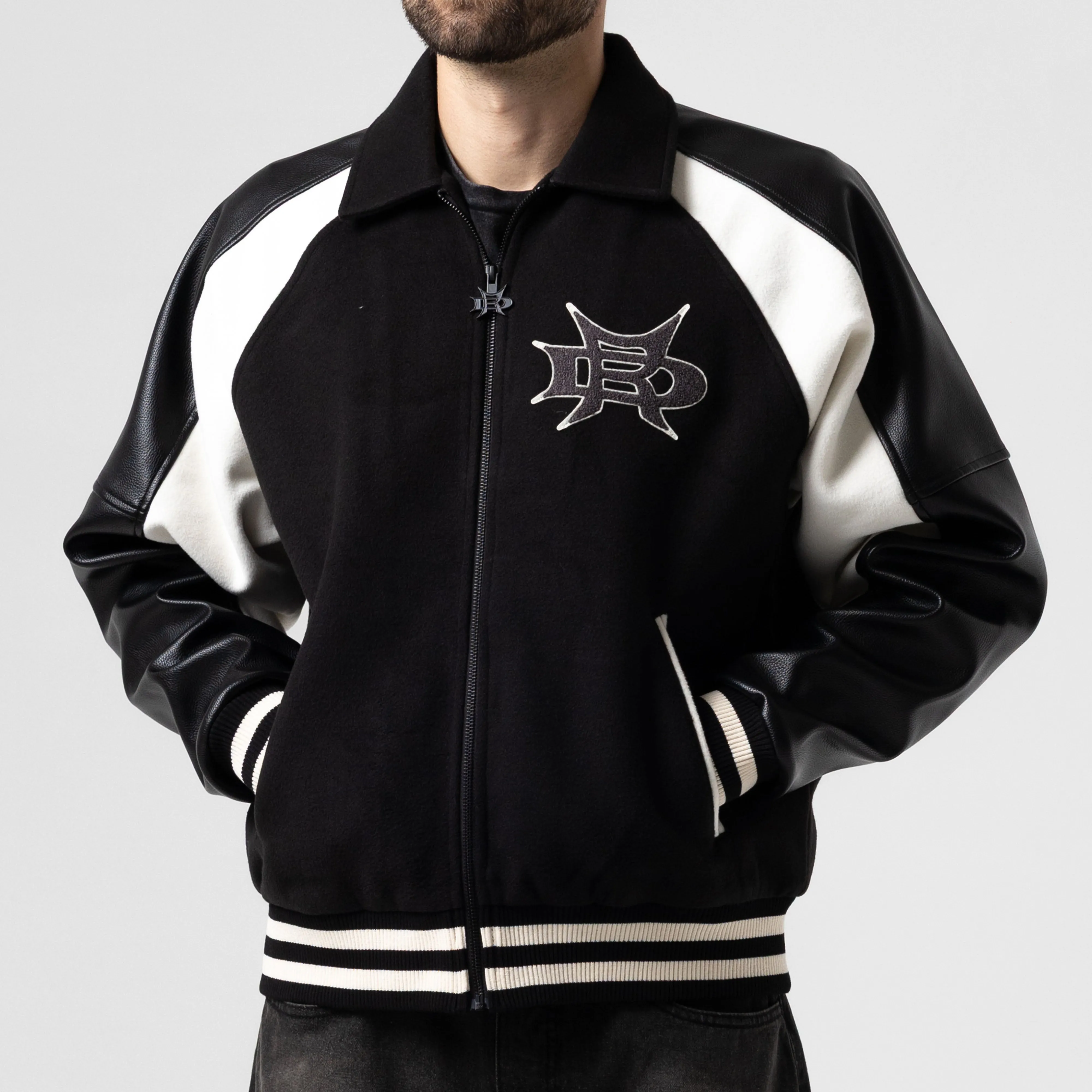Luther Leather Jacket (Black / Sand) sold by Ripndip product image thumbnail 3
