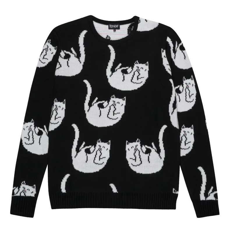 Falling For Nermal Knit Sweater (Black) sold by Ripndip