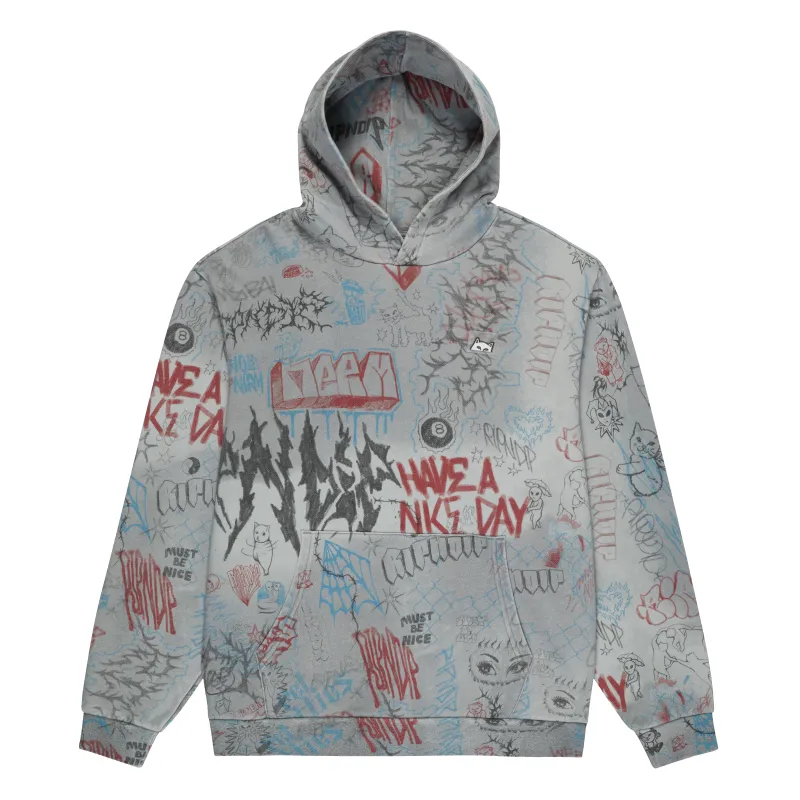 Marker Hoodie (Sage Grey Vintage Wash) made by Ripndip