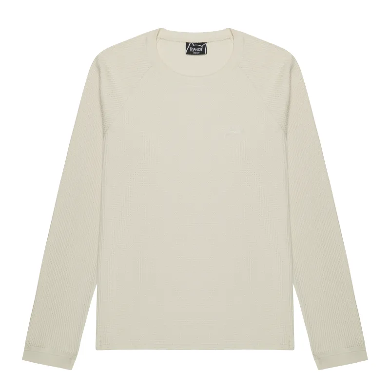 Castanza Waffle Knit Long Sleeve (Off-White) sold by Ripndip
