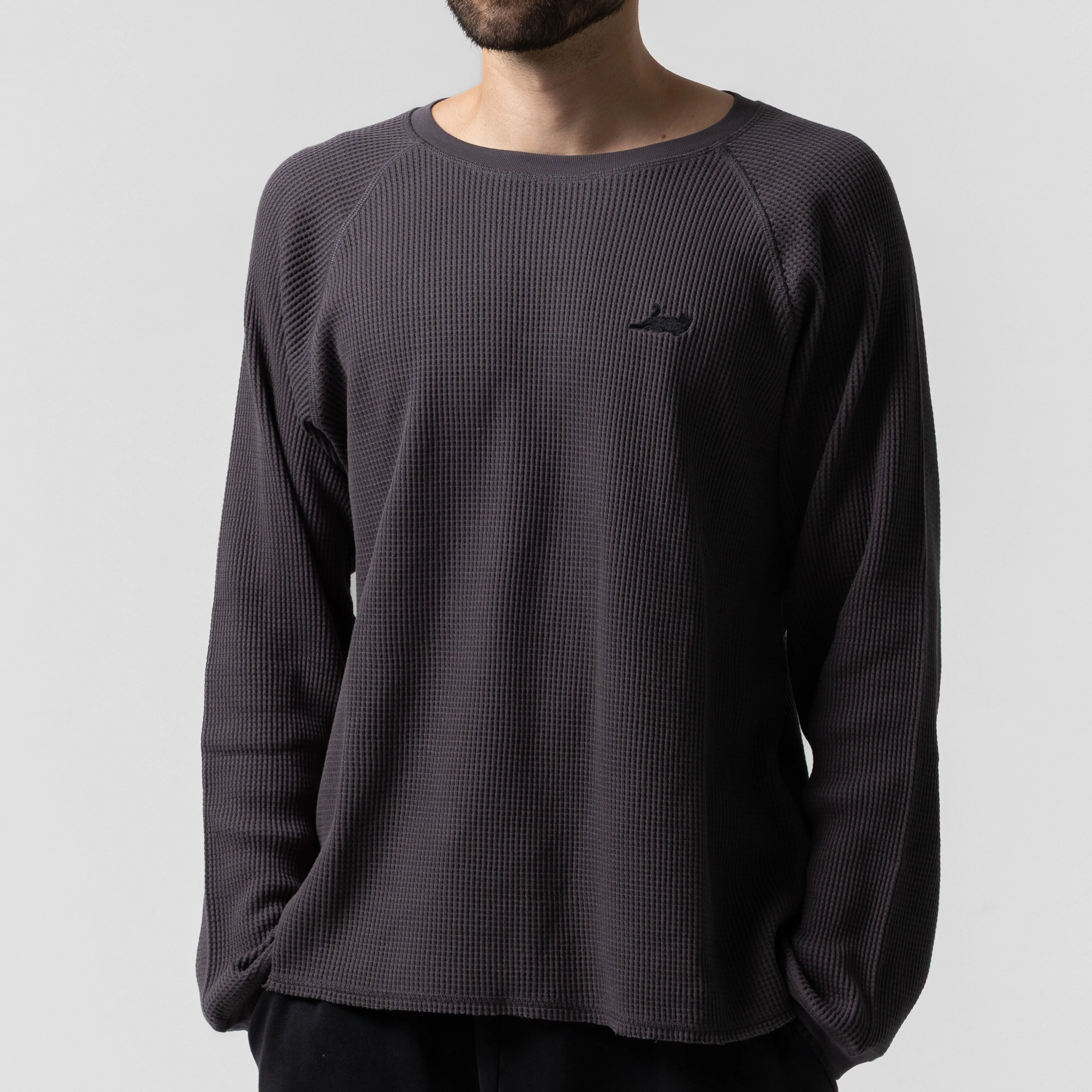 Castanza Waffle Knit Long Sleeve (Charcoal) sold by Ripndip product image thumbnail 2