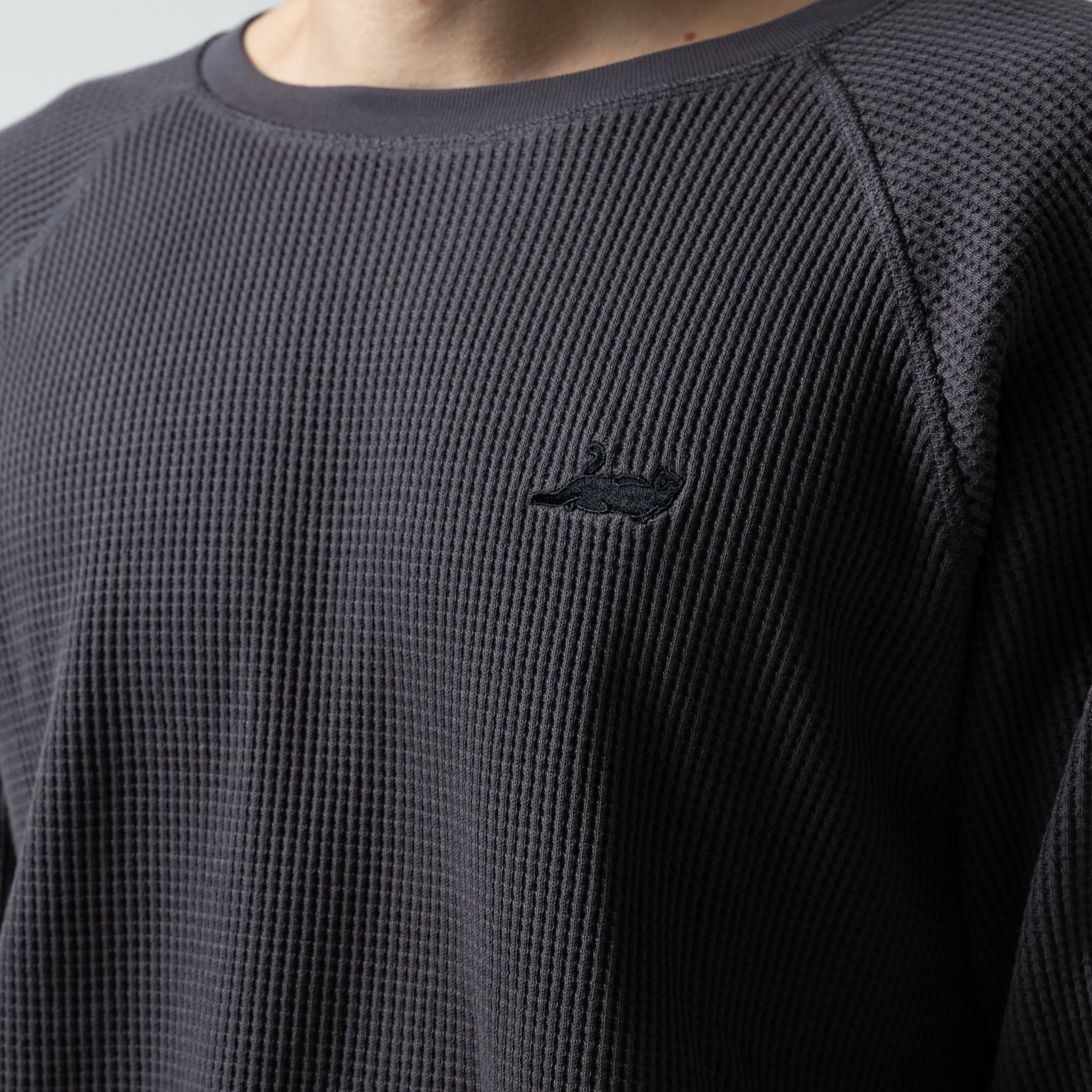 Castanza Waffle Knit Long Sleeve (Charcoal) sold by Ripndip product image thumbnail 4