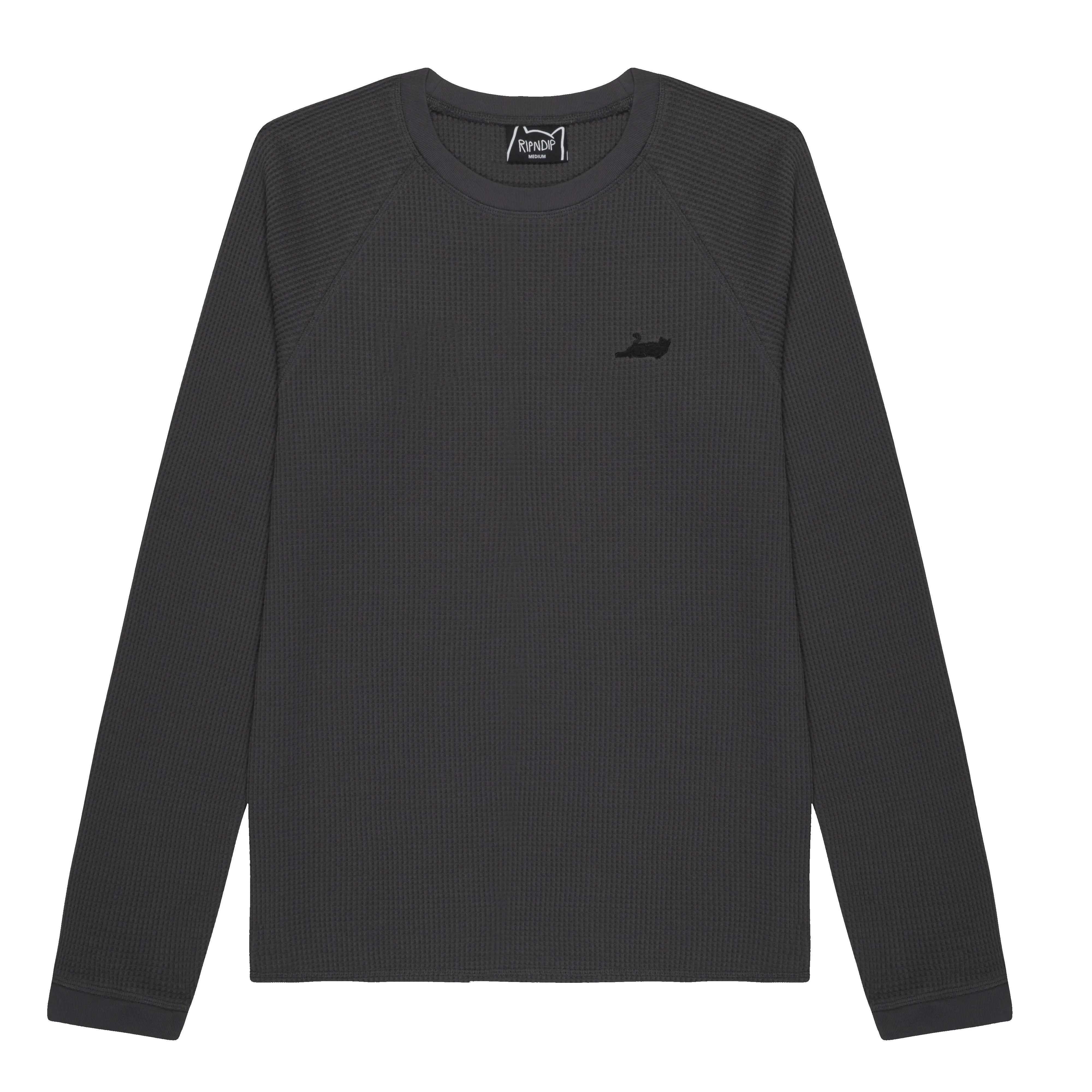 Castanza Waffle Knit Long Sleeve (Charcoal) sold by Ripndip