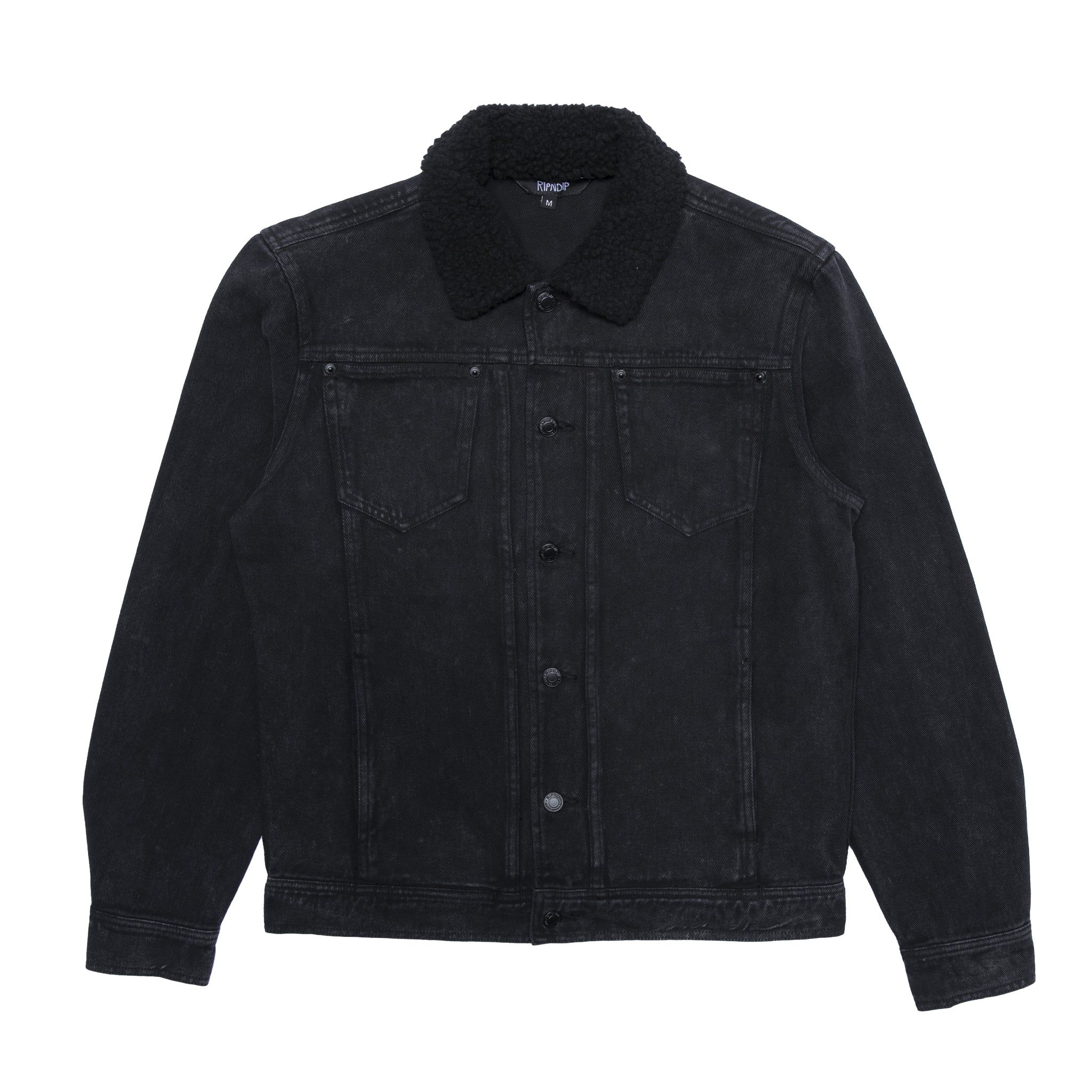 Fucking Fuck Denim Sherpa Jacket (Black Wash) sold by Ripndip product image thumbnail 3
