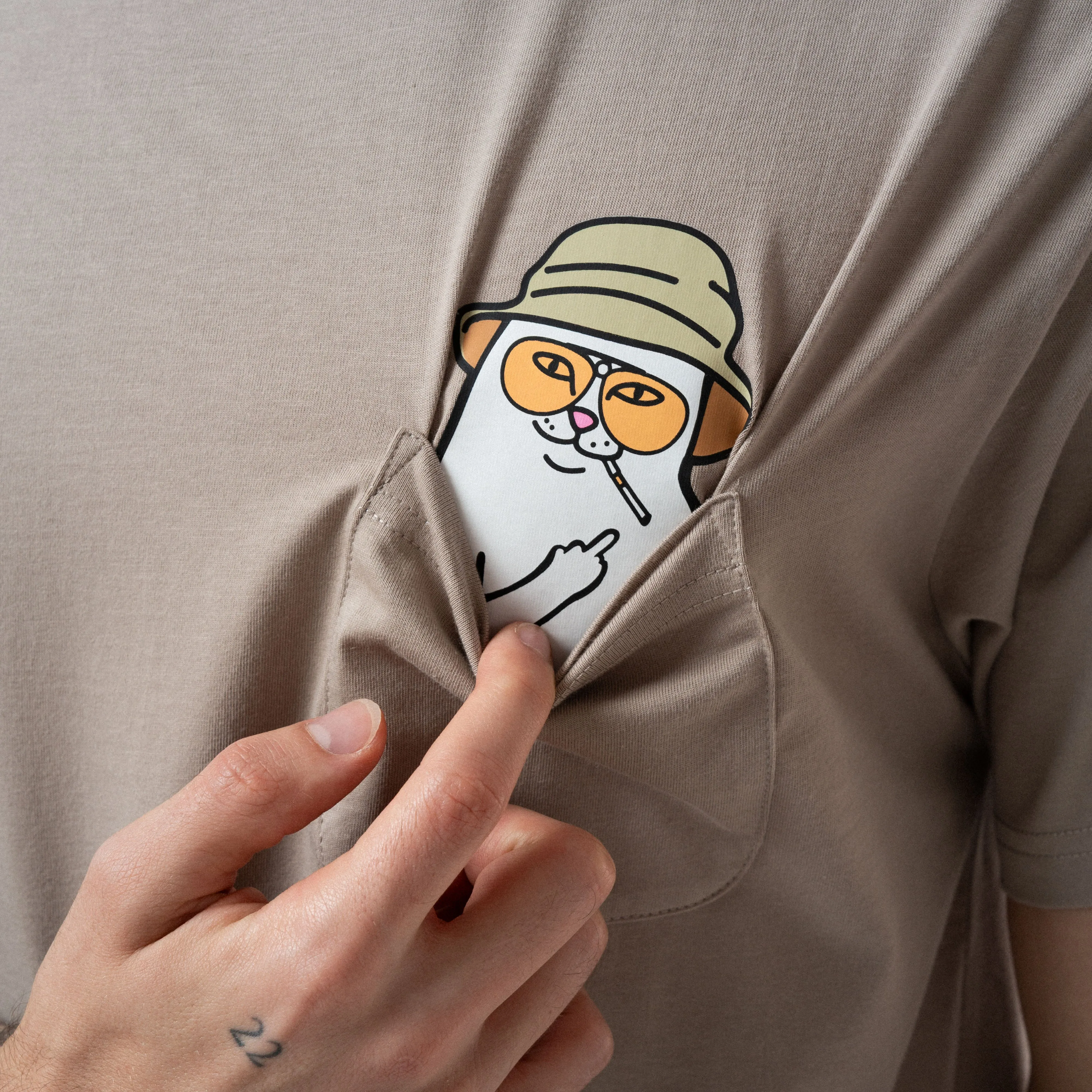 Nermal S Thompson Pocket Tee (Tan) sold by Ripndip product image thumbnail 2