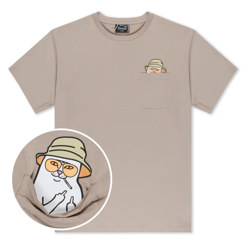 Nermal S Thompson Pocket Tee (Tan) sold by Ripndip