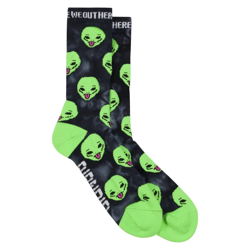 We Out Here Socks (Black Lightning) made by Ripndip