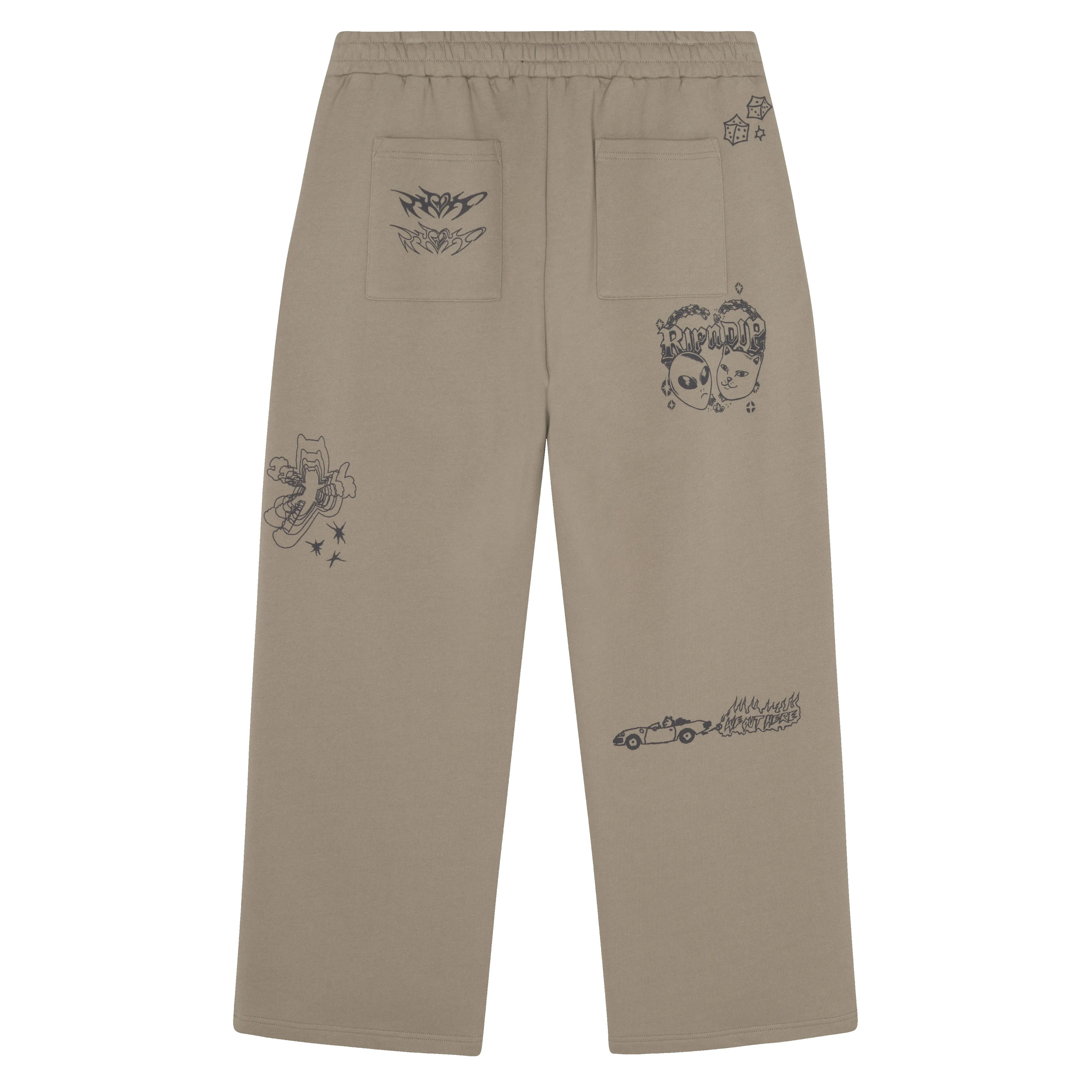 Westside Straight Leg Sweatpants (Dark Sand) sold by Ripndip product image thumbnail 4