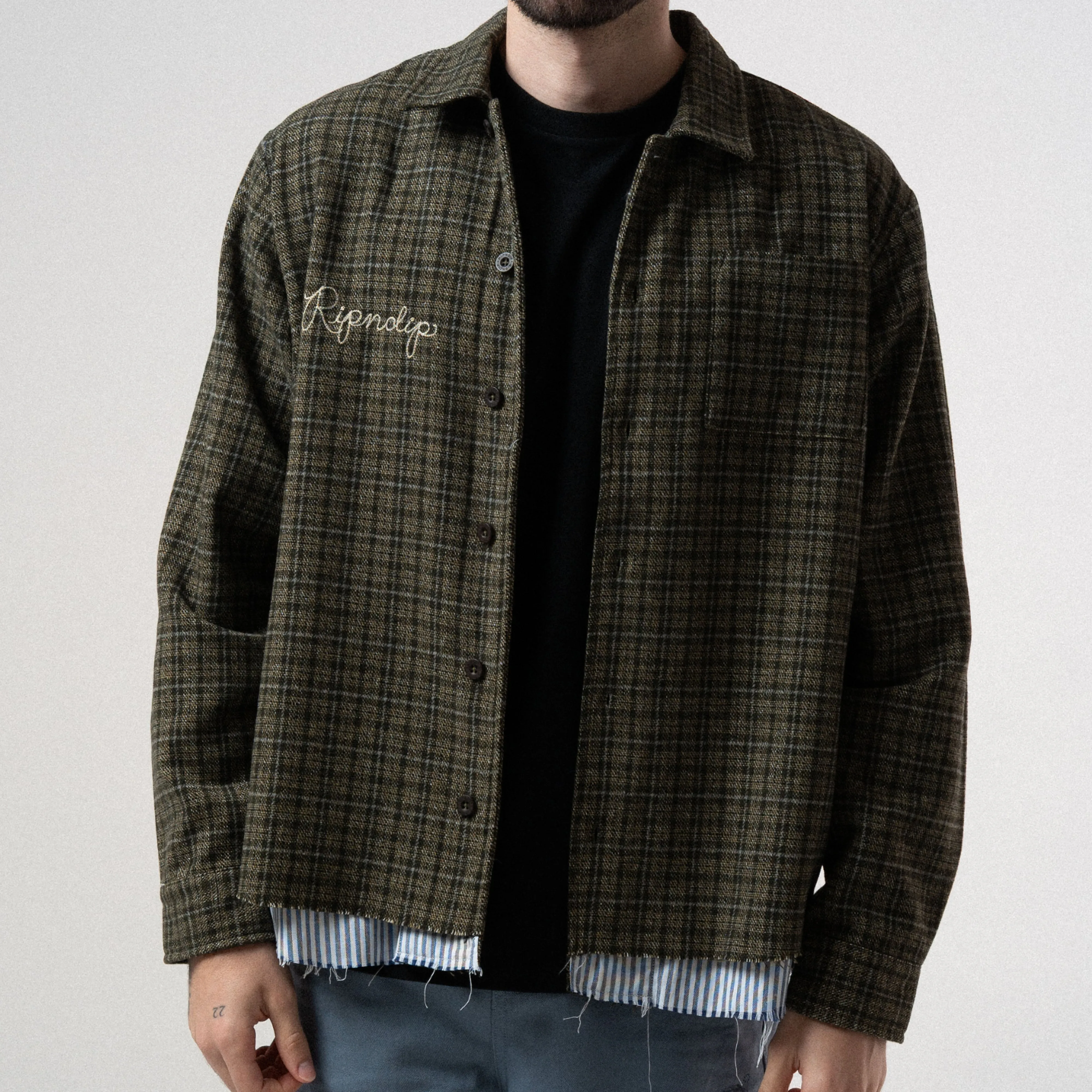 Where The Flowers Bloom Flannel Jacket (Olive) sold by Ripndip product image thumbnail 3