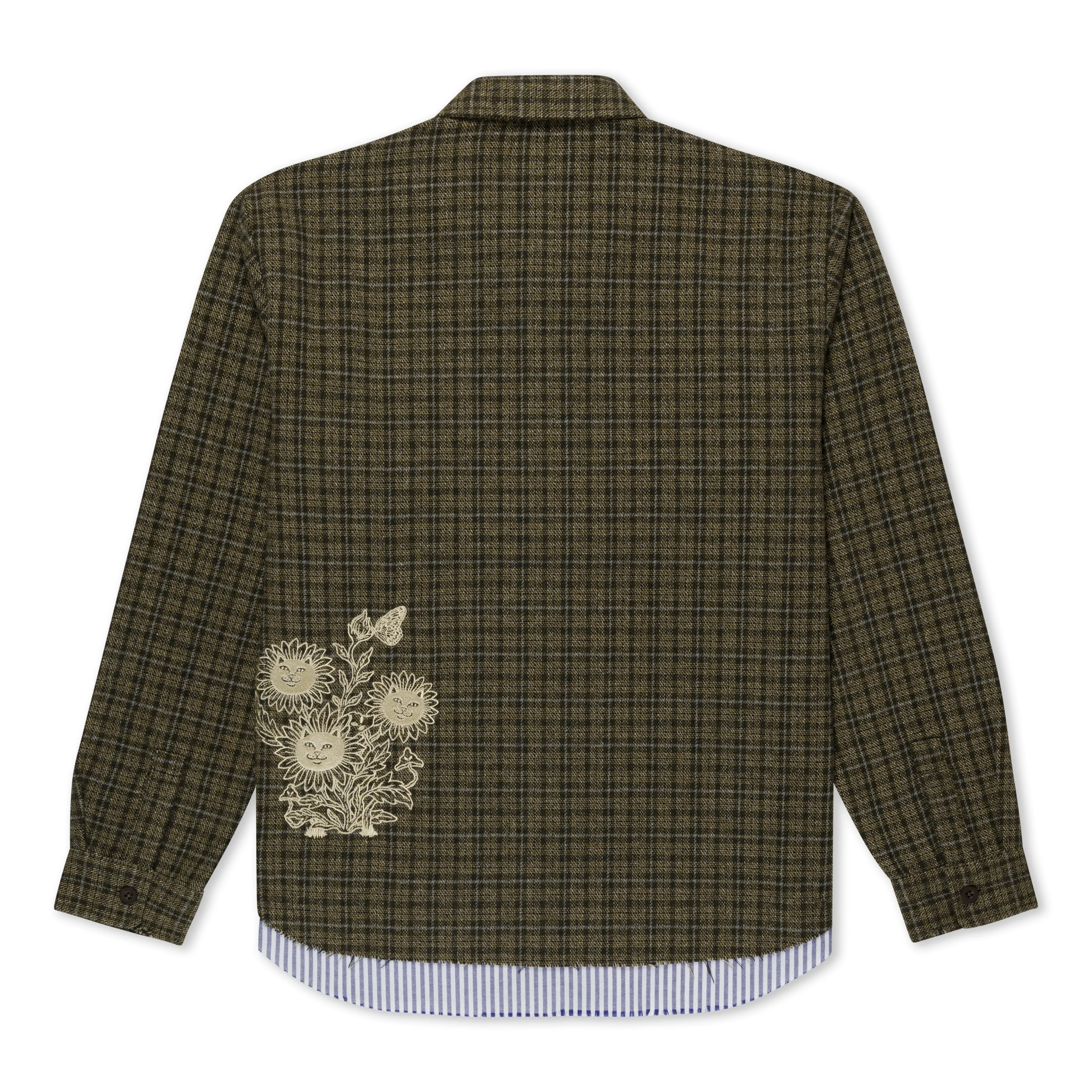 Where The Flowers Bloom Flannel Jacket (Olive) sold by Ripndip product image thumbnail 5