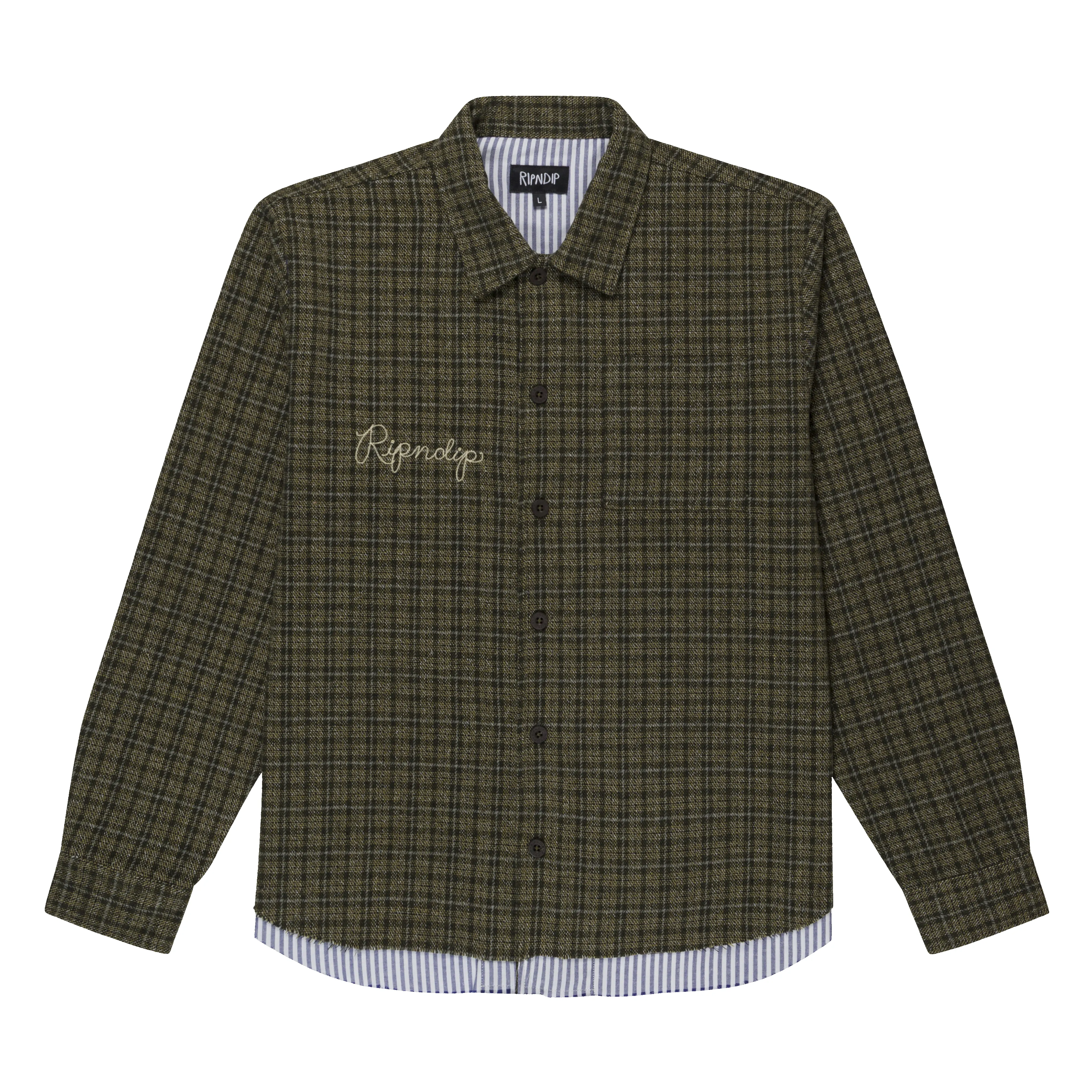 Where The Flowers Bloom Flannel Jacket (Olive) sold by Ripndip