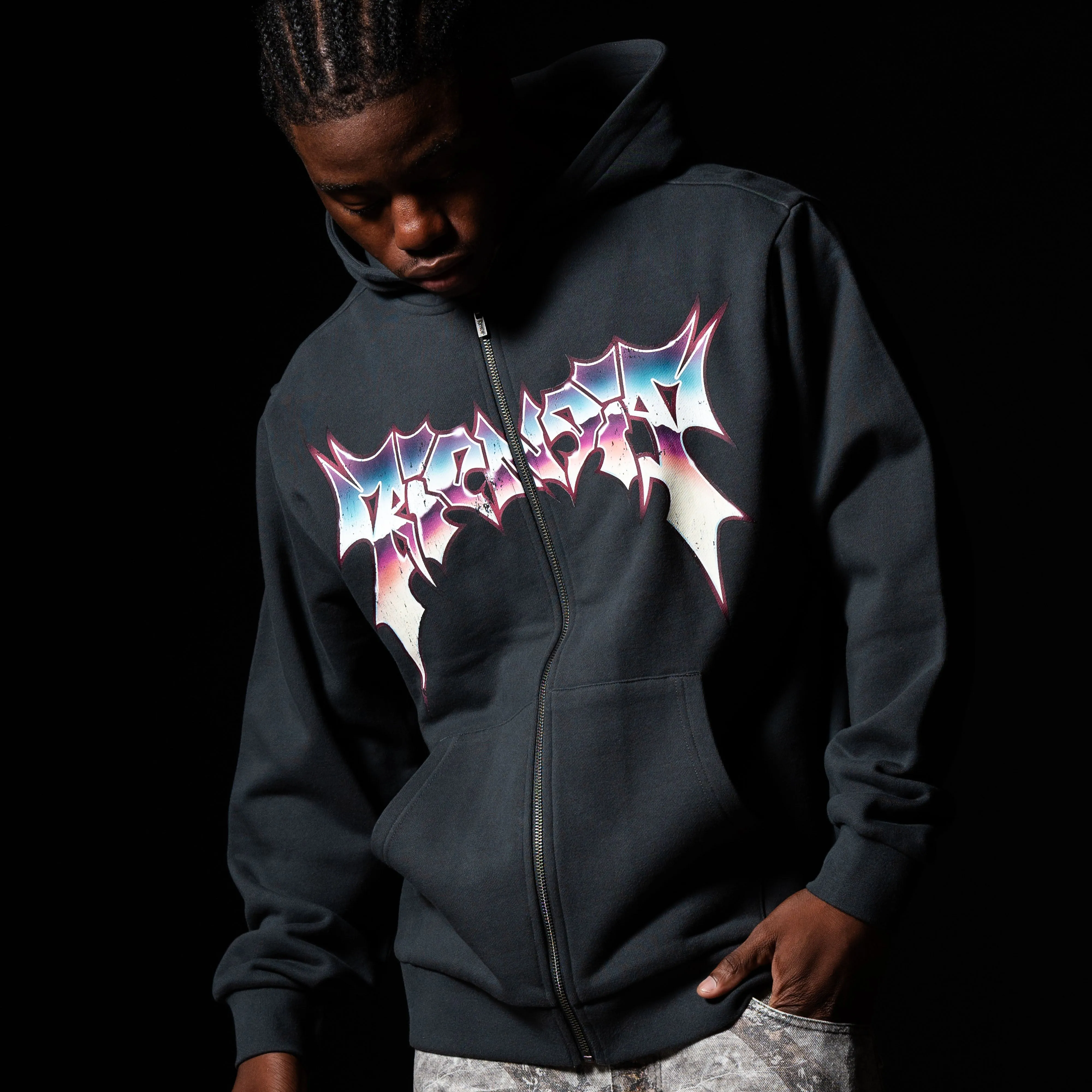Noid Zip Hoodie (Dark Charcoal) sold by Ripndip product image thumbnail 2