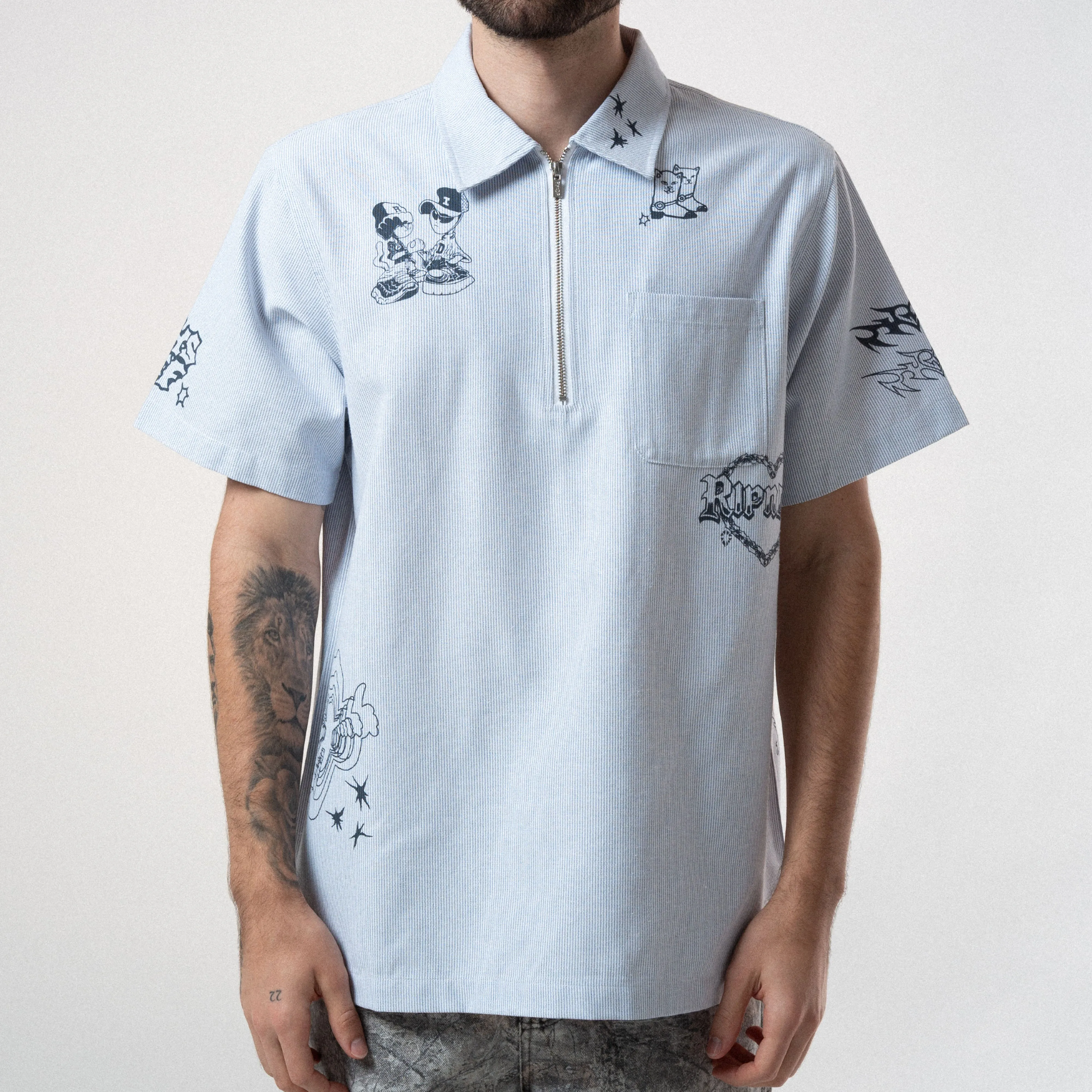 Westside Quarter Zip Shirt (Navy ) sold by Ripndip product image thumbnail 2