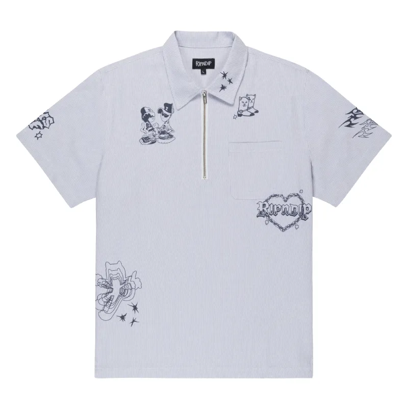 Westside Quarter Zip Shirt (Navy ) made by Ripndip