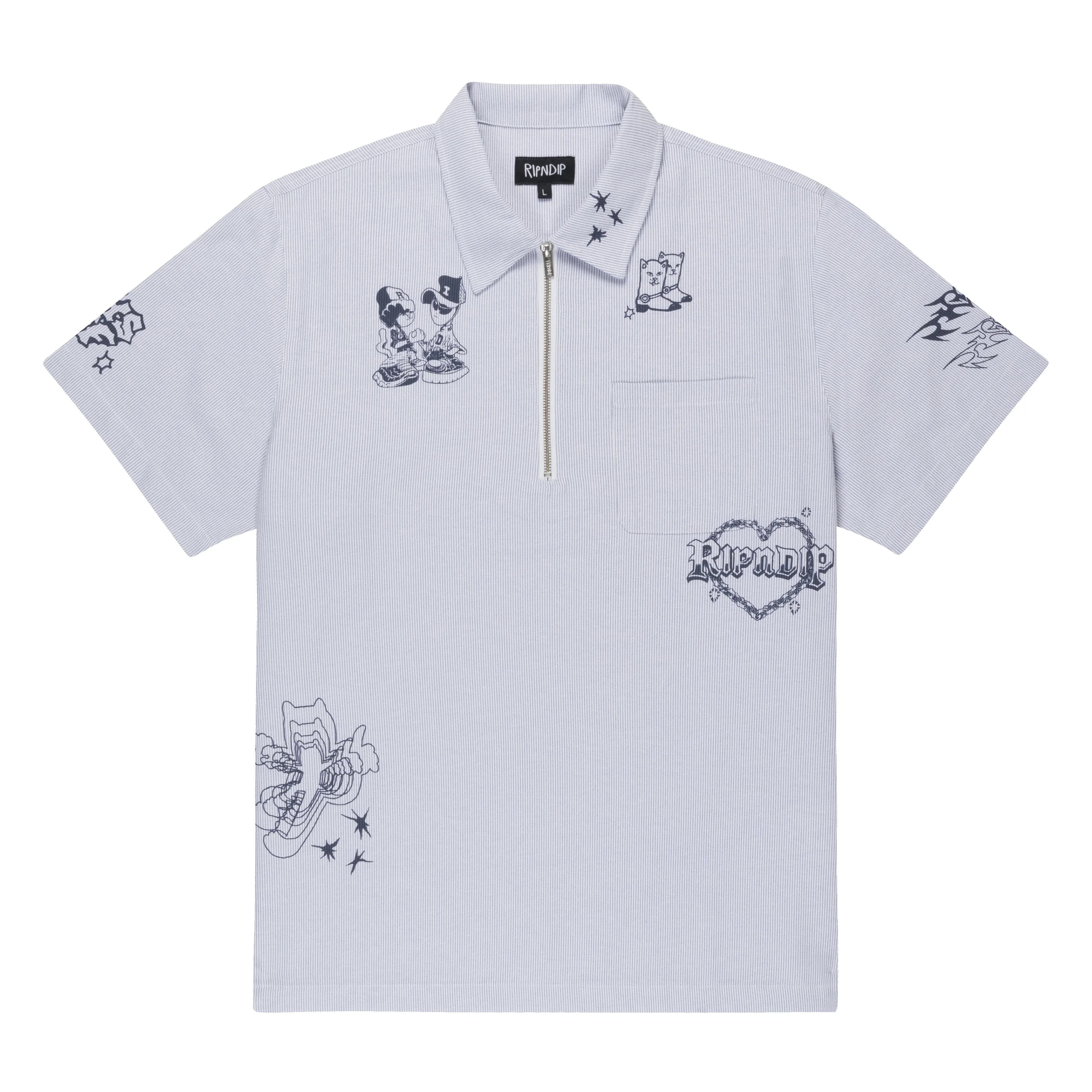 Westside Quarter Zip Shirt (Navy ) sold by Ripndip