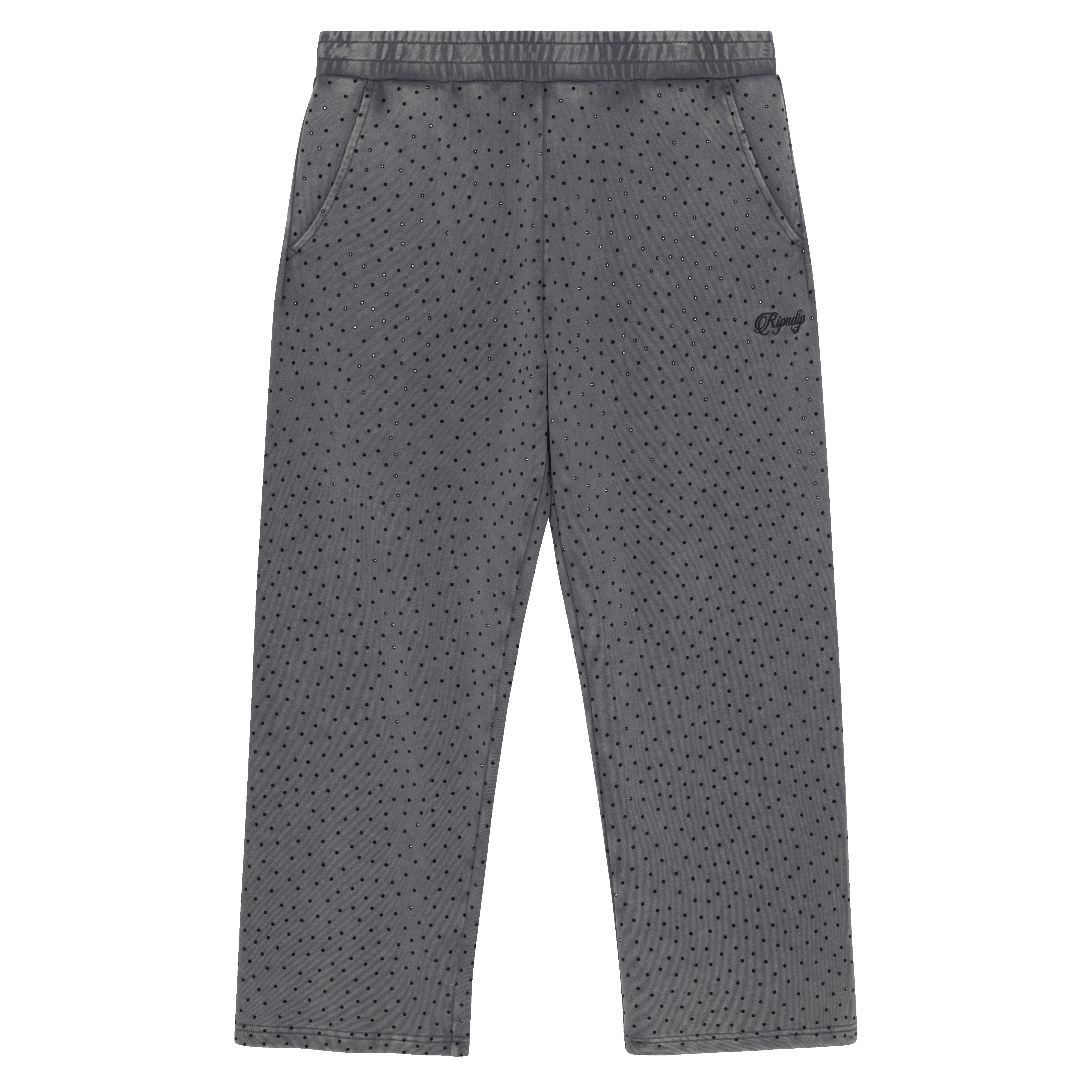 RIPNGEMS Straight Leg Sweatpants (Charcoal Wash) sold by Ripndip
