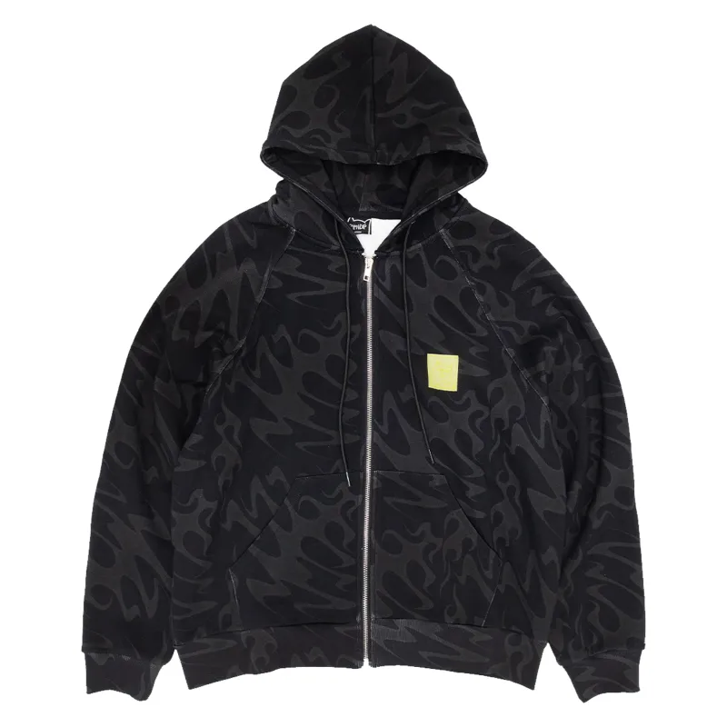 Lakai X Ripndip Flame Zip Up Hoodie (Dark Gray) made by Ripndip