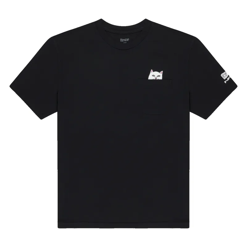 Ripndip x NRG Lord Nermal Pocket Tee (Black) made by Ripndip