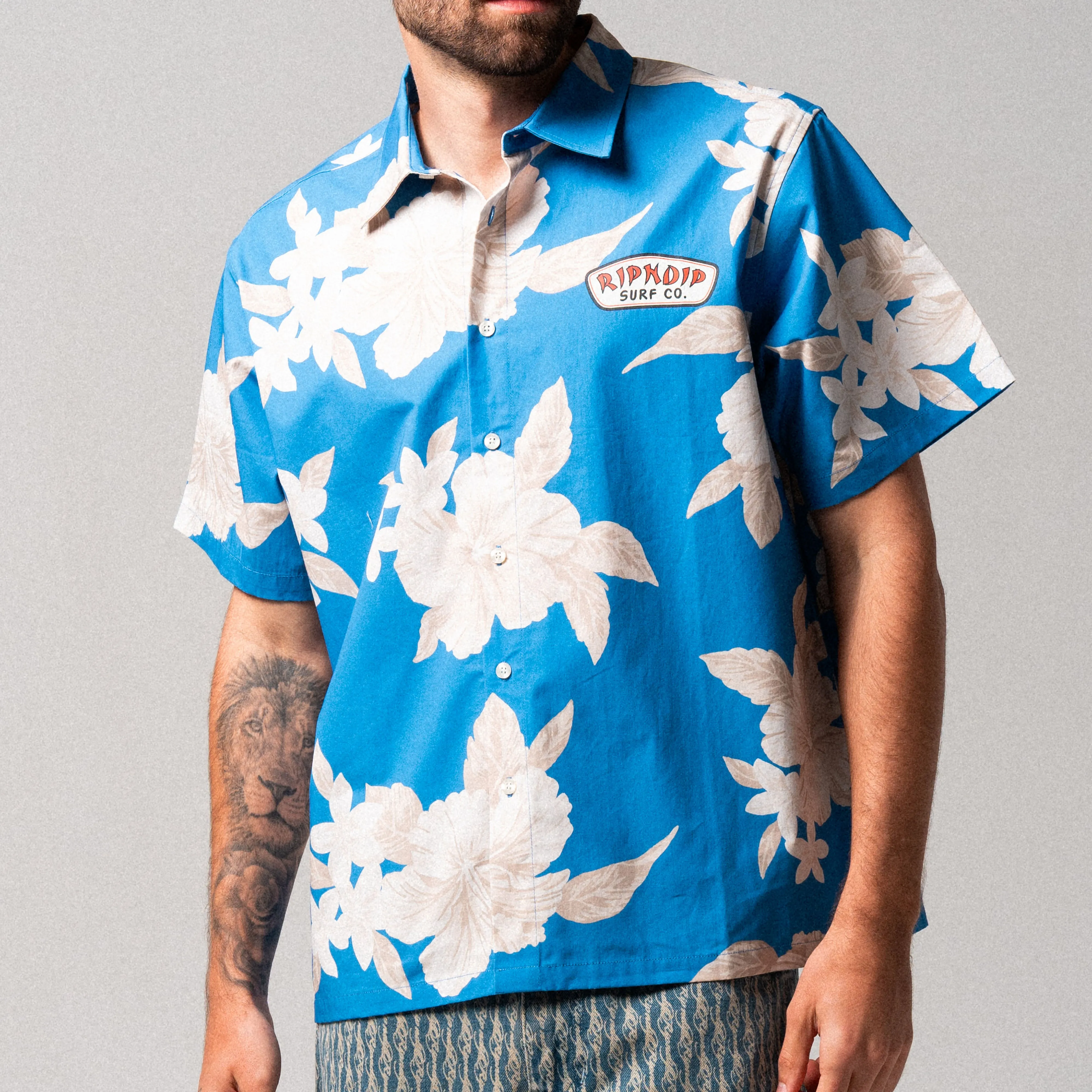 RIPNDIP Surf Co Button Up (Blue / Cream) sold by Ripndip product image thumbnail 3