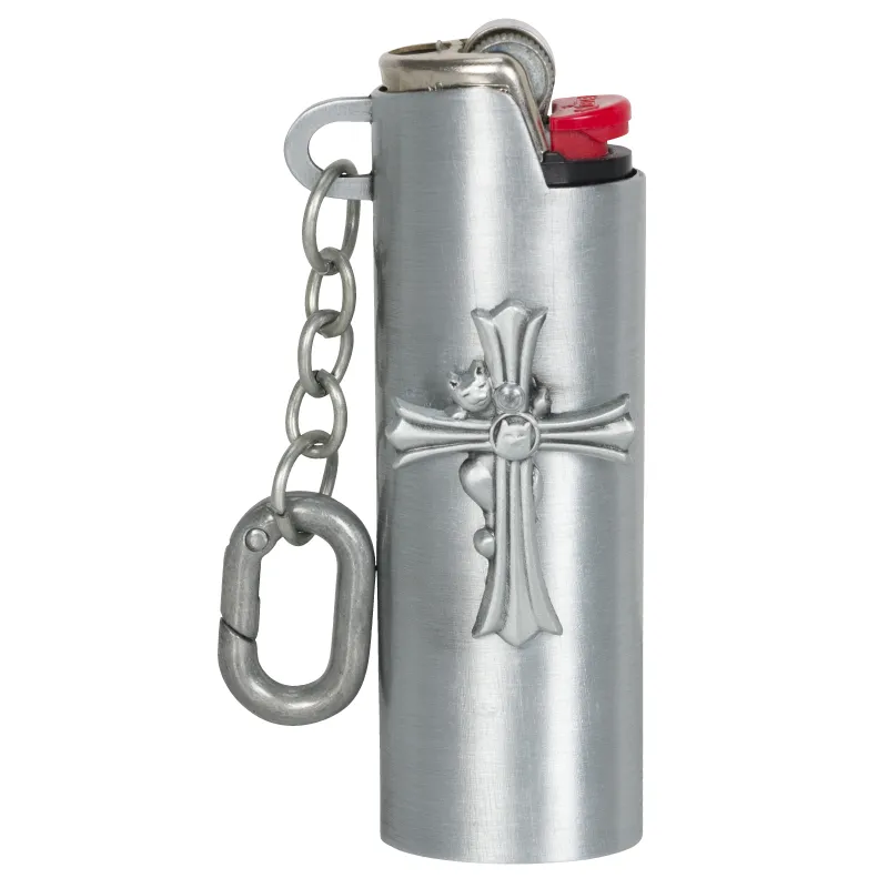 Nerm Cross Lighter Keychain (Silver) made by Ripndip