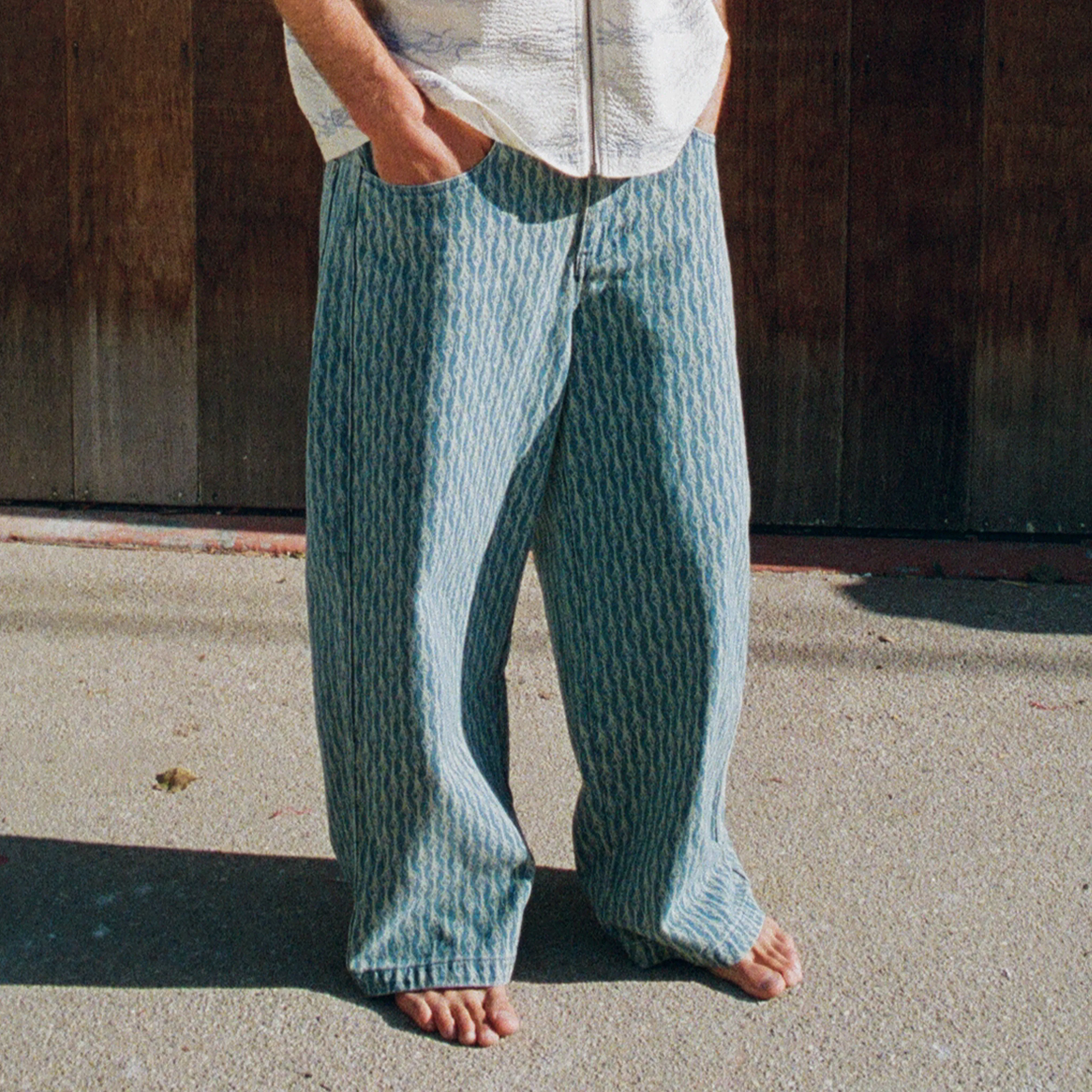 Western Roads Wide Fit Pants (Meidum Wash) sold by Ripndip product image thumbnail 2