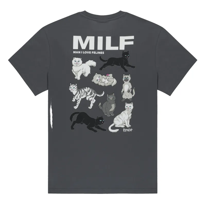 Man I Love Felines Tee (Charcoal) made by Ripndip