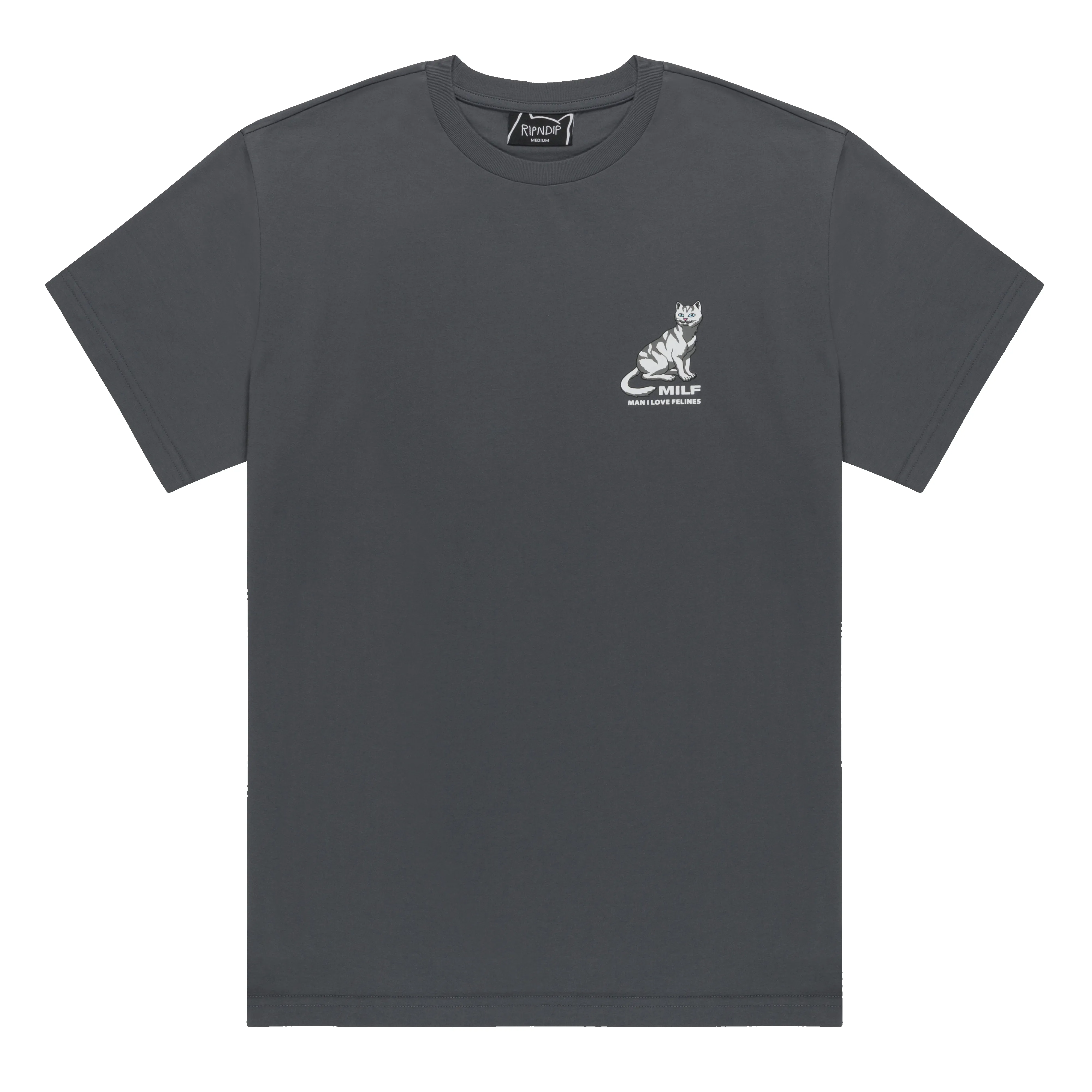 Man I Love Felines Tee (Charcoal) sold by Ripndip product image thumbnail 3