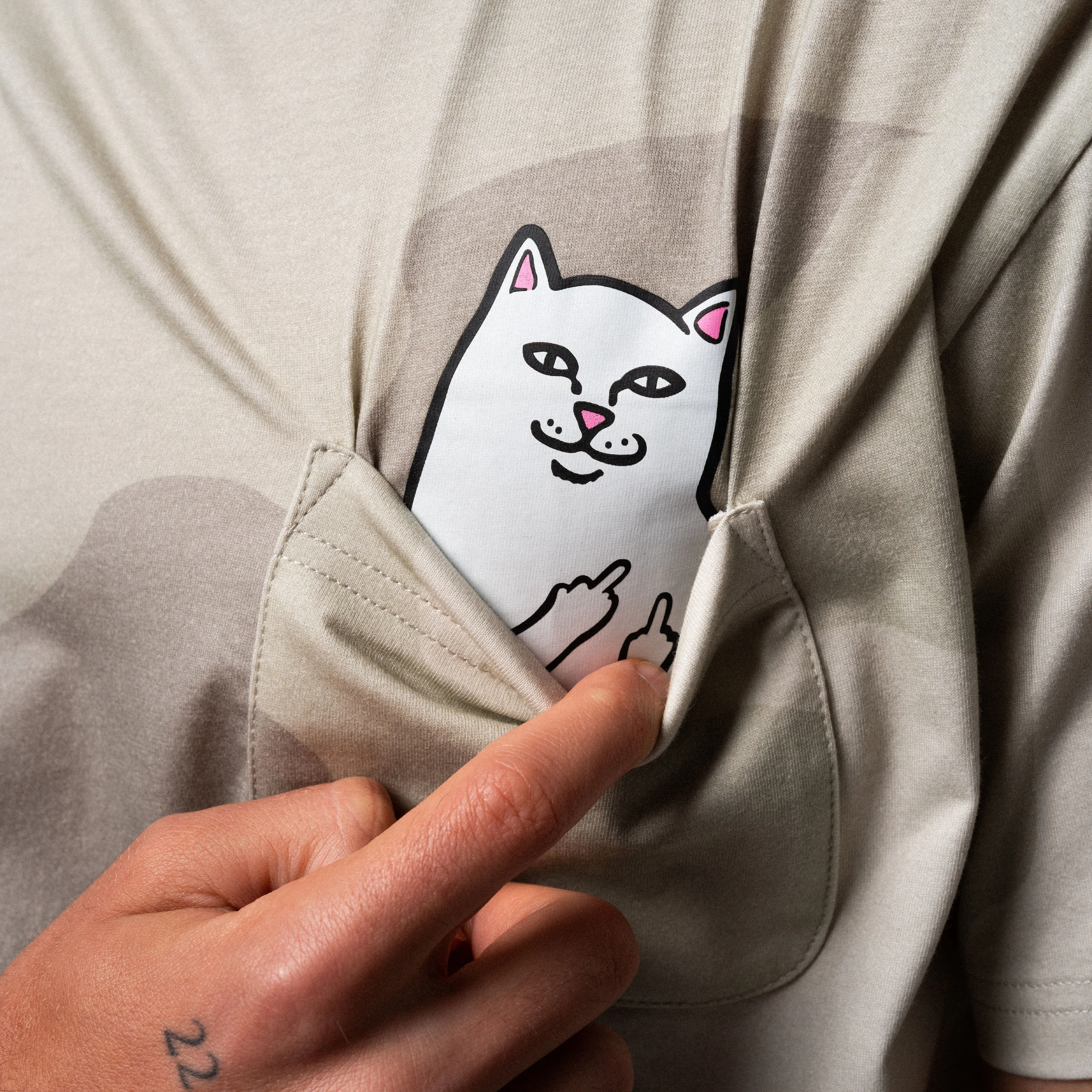 Lord Nermal Pocket Tee (Bone Graffiti Camo) sold by Ripndip product image thumbnail 2