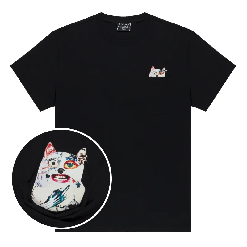 Lord Nermal Collage Pocket Tee (Black) made by Ripndip