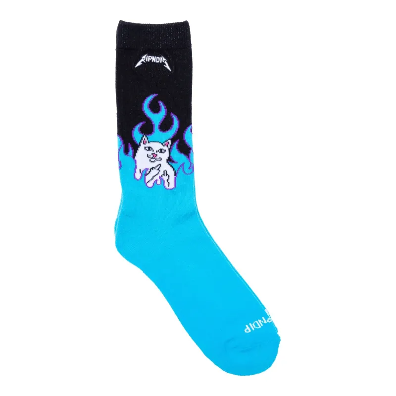 Welcome To Heck Socks (Electric Blue) made by Ripndip