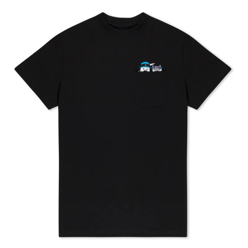 Cheech and Nerm Pocket Tee (Black) sold by Ripndip