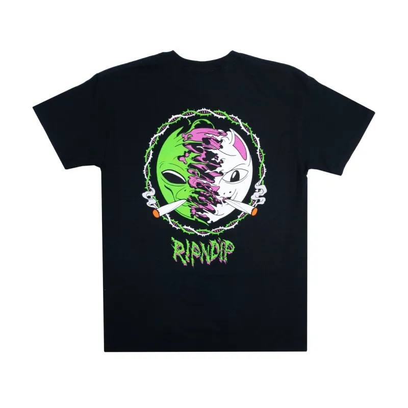 Face Split Tee (Black) sold by Ripndip