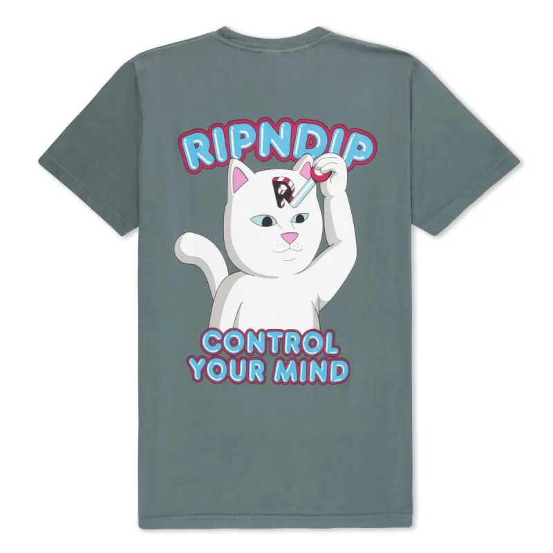 Control Your Mind Tee (Charcoal) sold by Ripndip