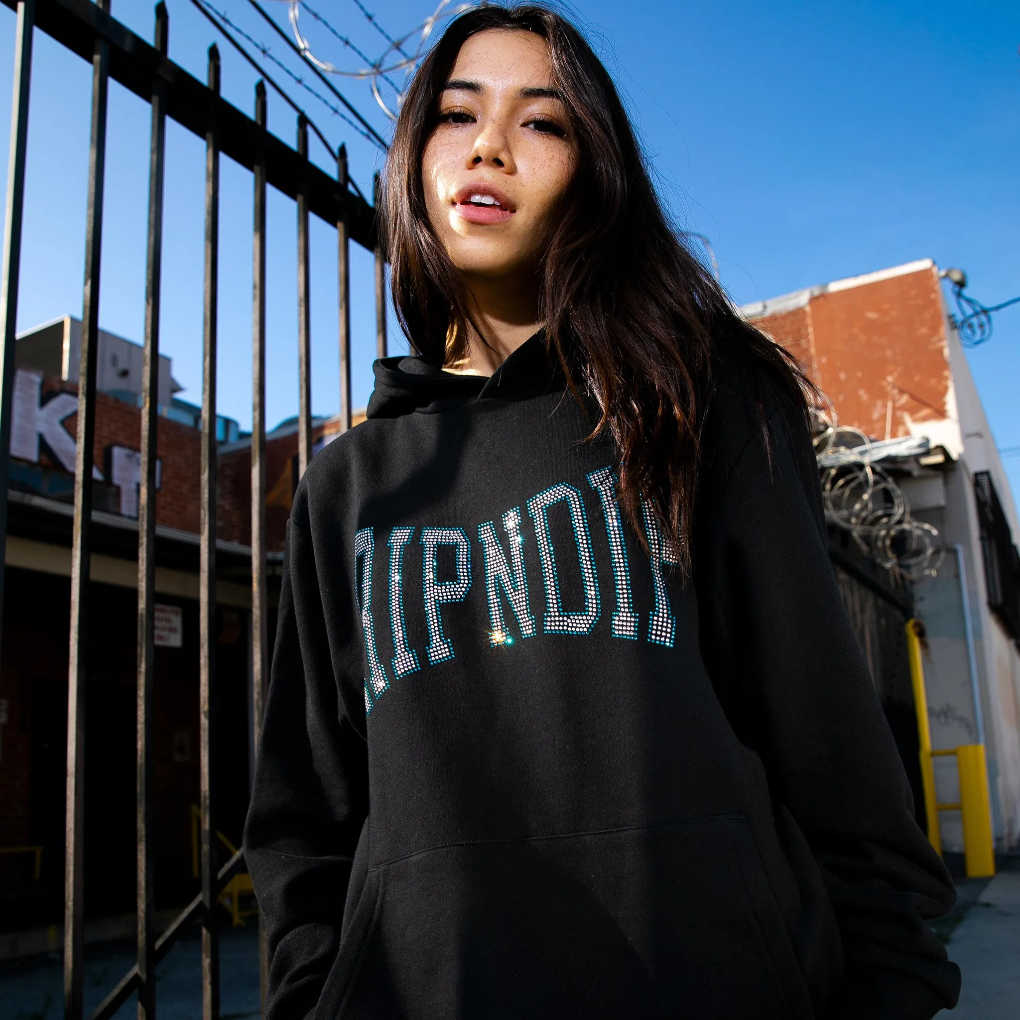 Summer Revenge Rhinestone Hoodie (Black) sold by Ripndip product image thumbnail 2