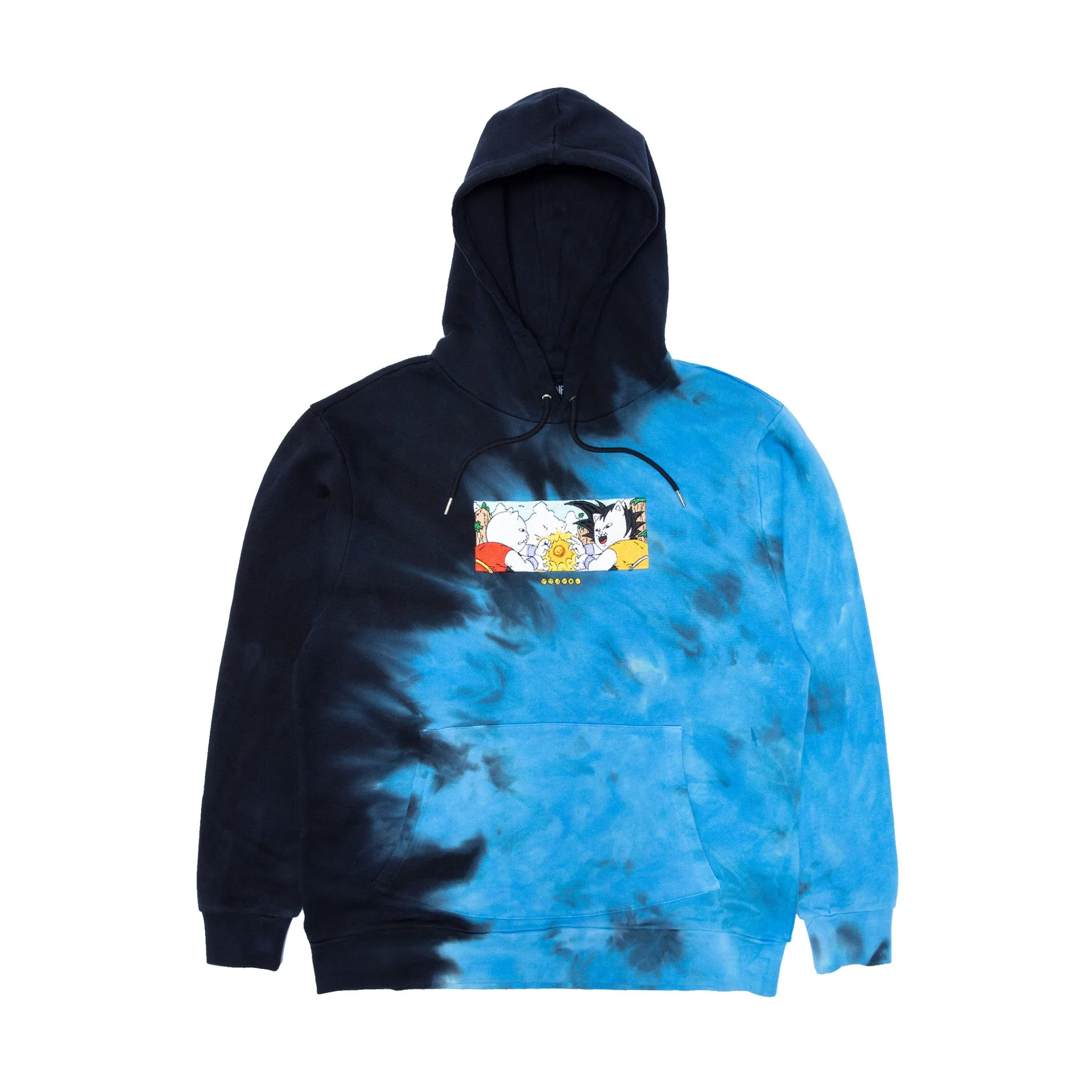 Nermku Battle Hoodie (Black/Blue Dye) sold by Ripndip