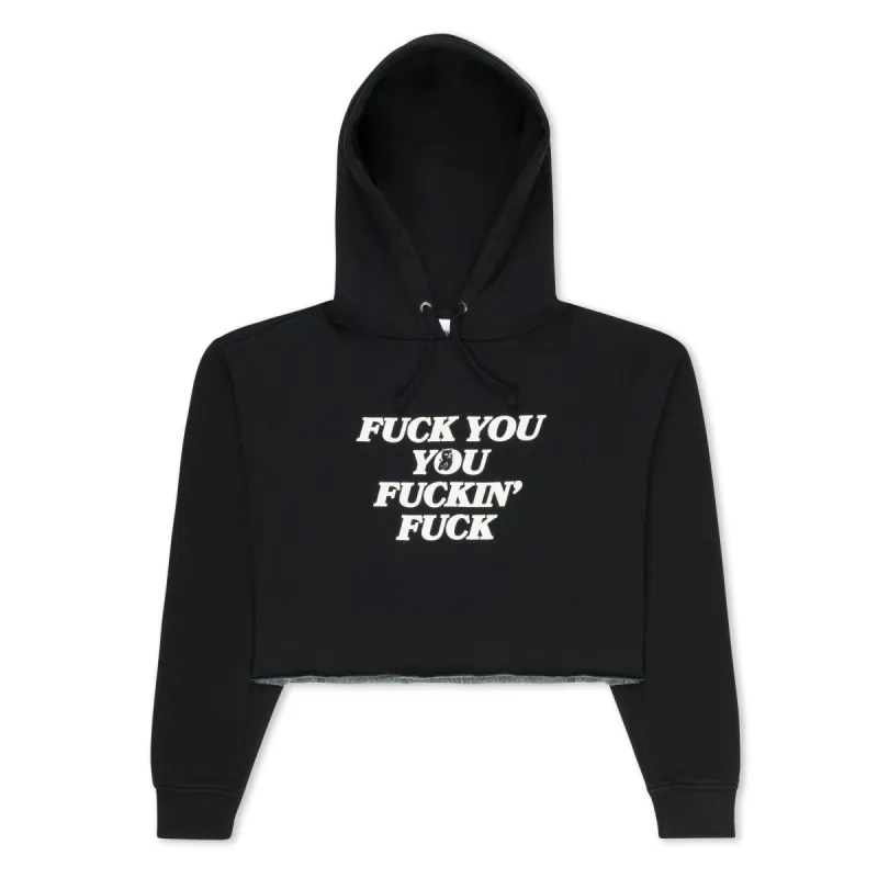 Fuckin Fuck Cropped Hoodie (Black) sold by Ripndip
