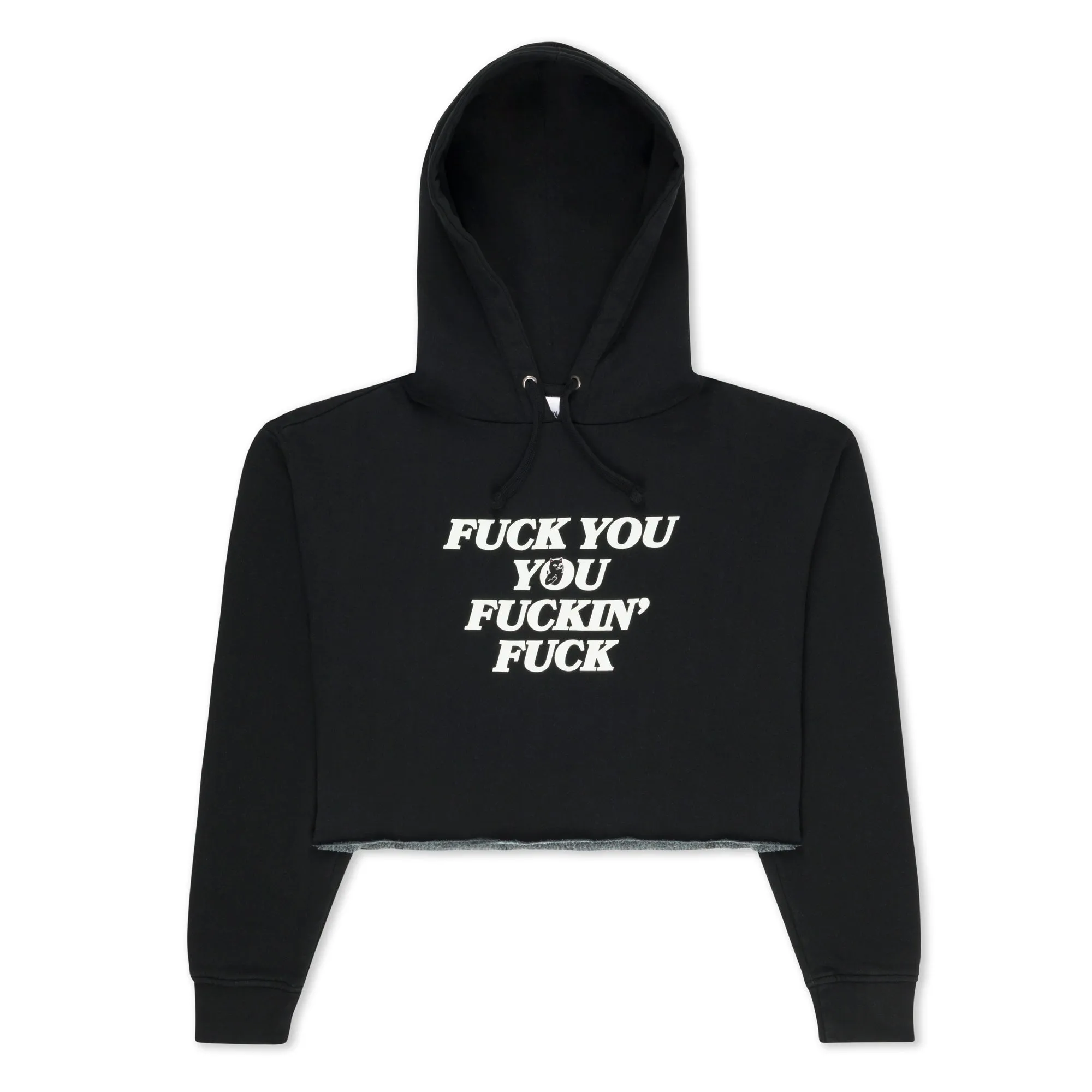 Fuckin Fuck Cropped Hoodie (Black) sold by Ripndip