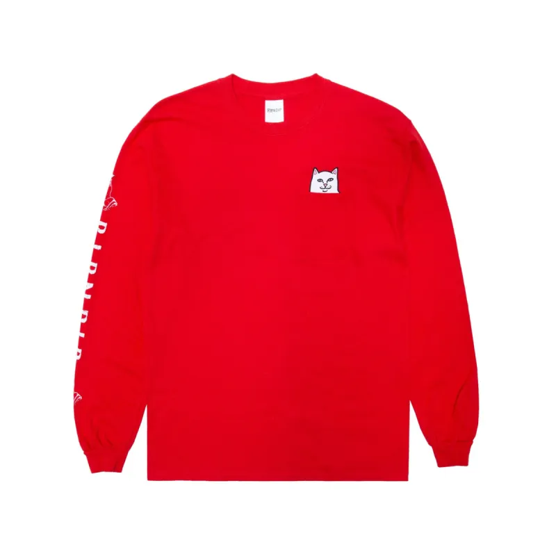 Lord Nermal Pocket Long Sleeve (Cherry Red) sold by Ripndip