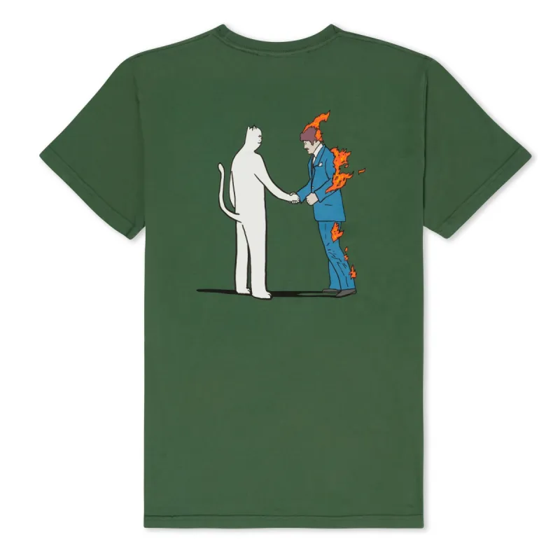 Burn Tee (Olive) sold by Ripndip