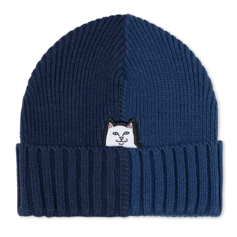 Lord Nermal Split Beanie (Navy/Slate) made by Ripndip