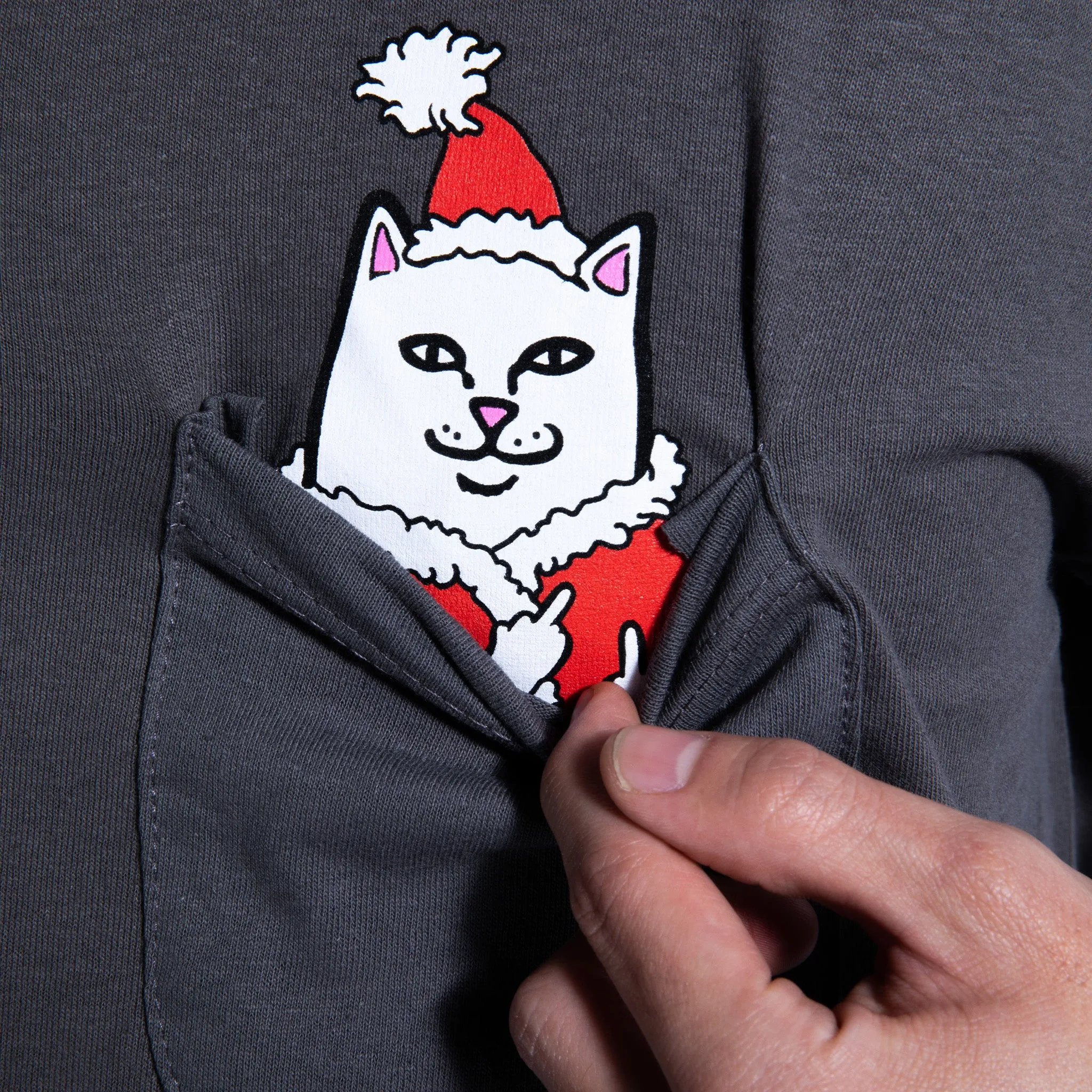 Lord Santa Pocket Tee (Charcoal) sold by Ripndip product image thumbnail 2