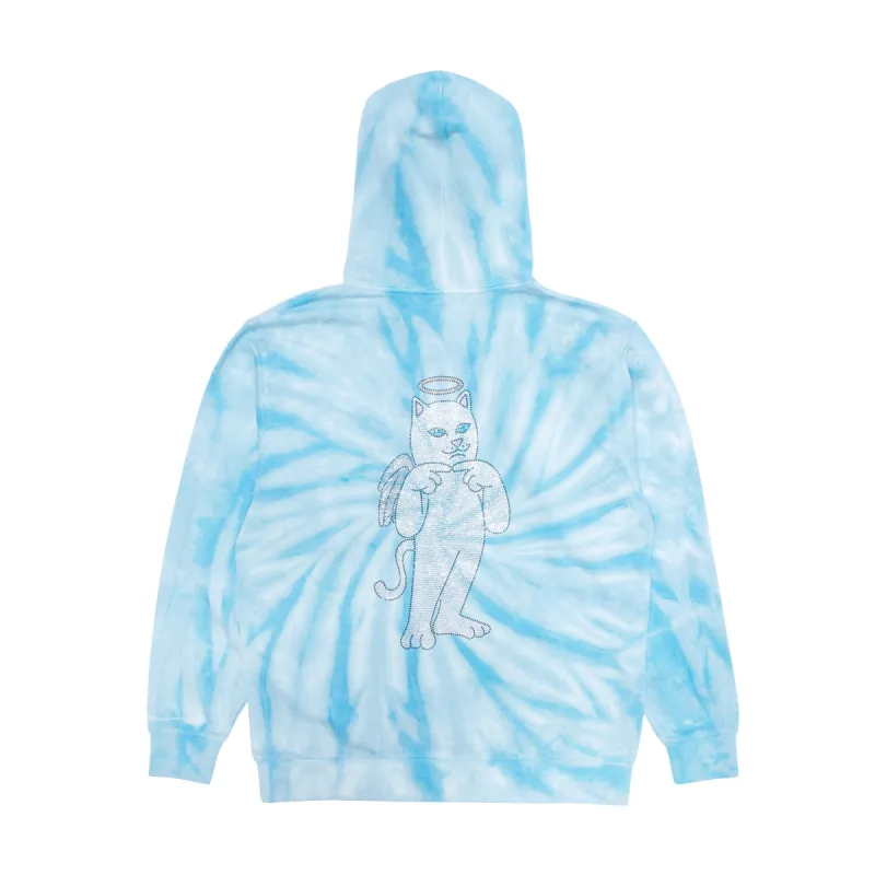 Sent From Heaven Hoodie (Light Blue Spiral Dye) made by Ripndip