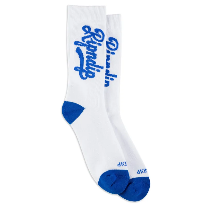 Los Ripndip Socks (White/Blue) sold by Ripndip