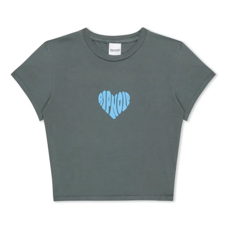 Ripnlove Cropped Baby Tee (Charcoal) sold by Ripndip